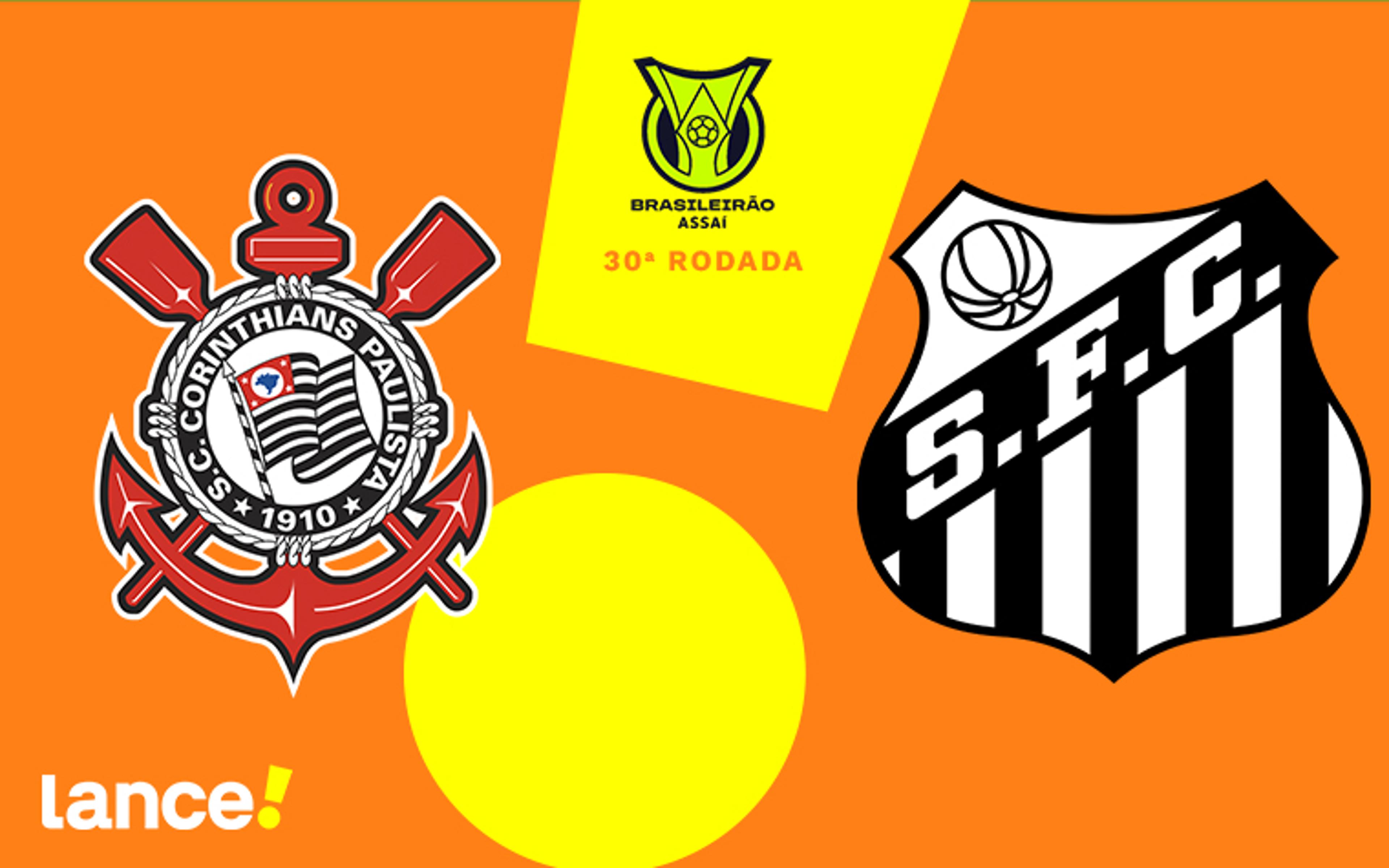 Corinthians x Santos: onde assistir ao vivo, escalações e horário do jogo pelo Brasileirão