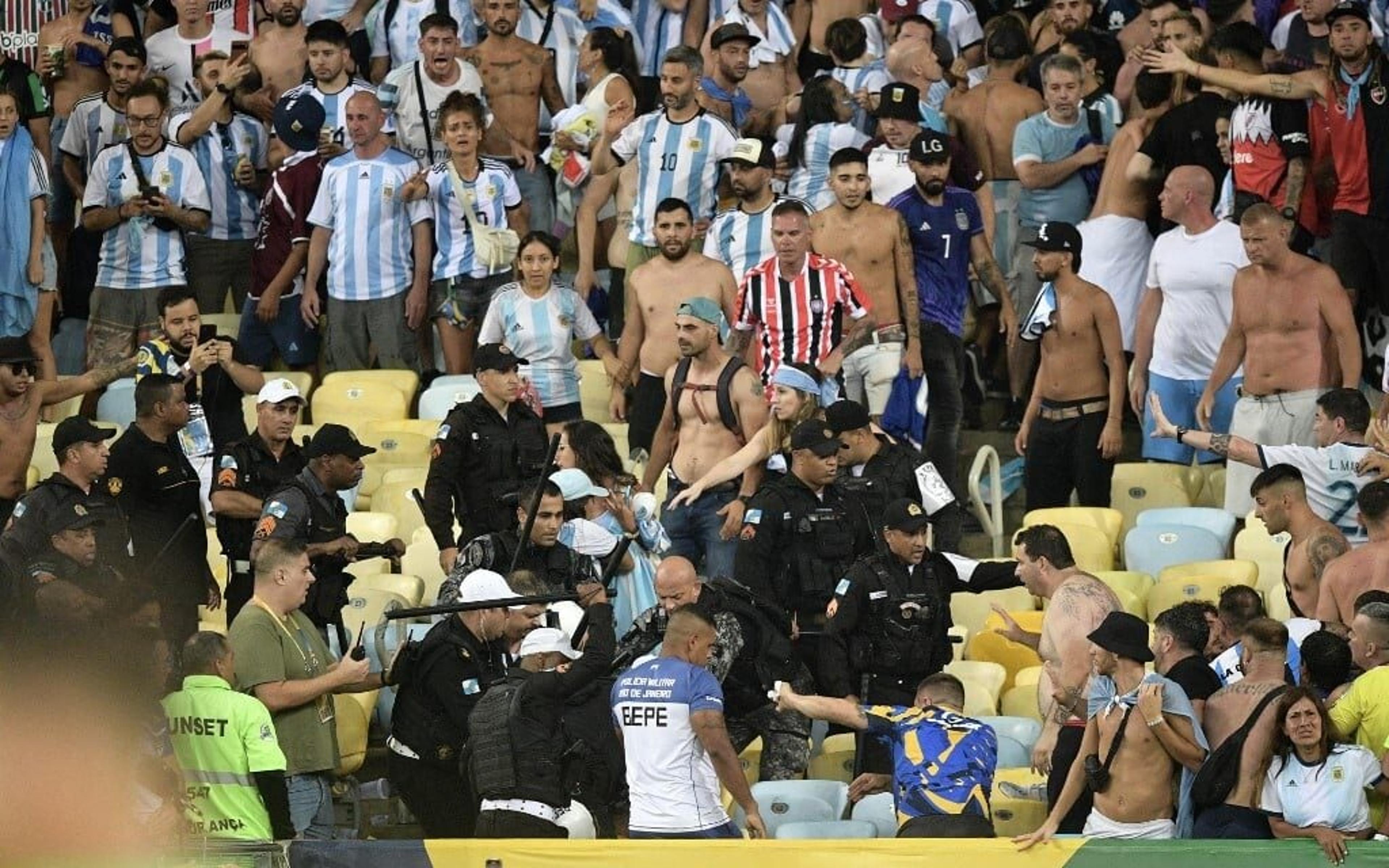 Brasil x Argentina: CBF rebate Polícia e aponta culpados por negligência em briga no Maracanã