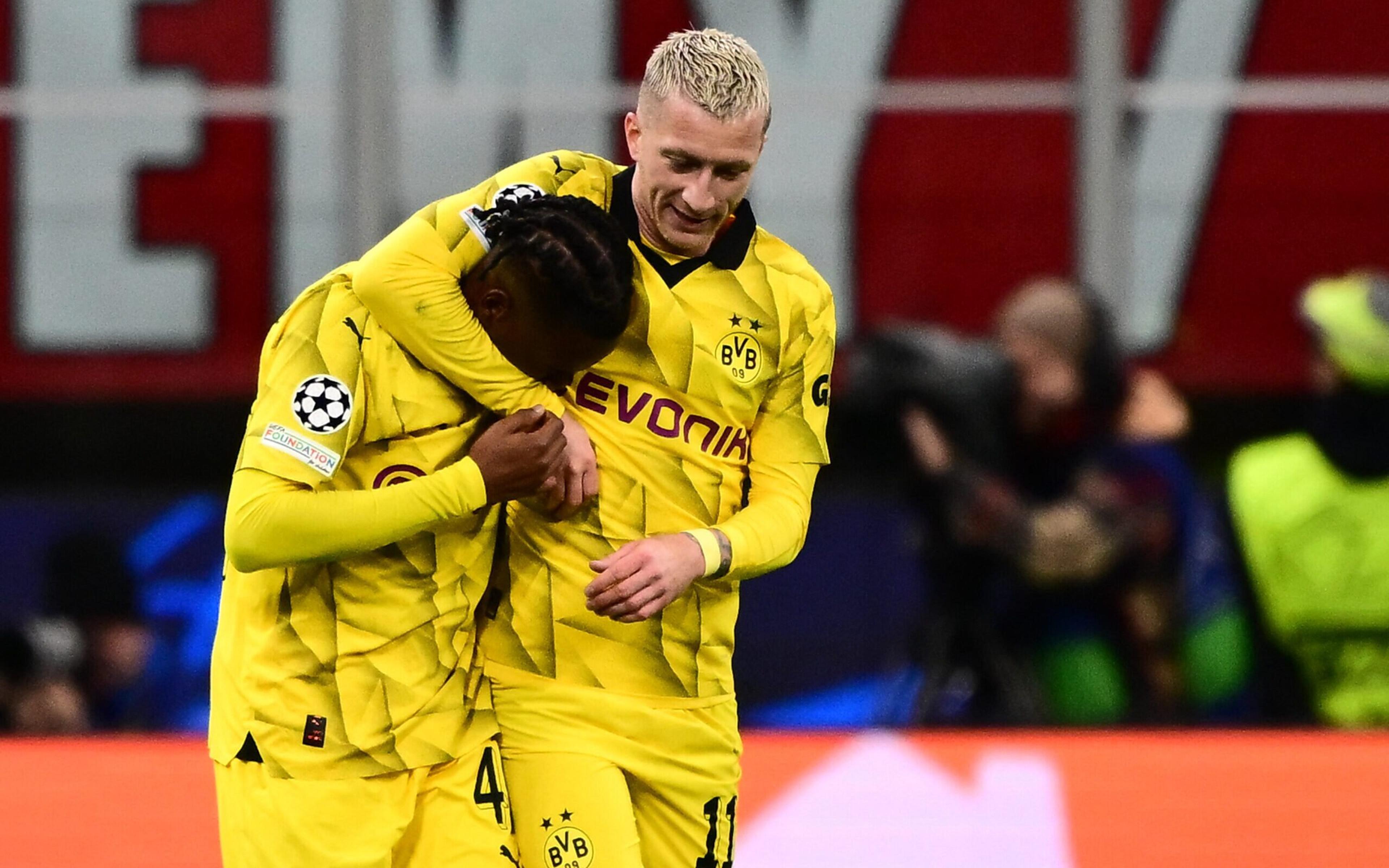 Borussia Dortmund vence o Milan no San Siro e está classificado para as oitavas da Champions League