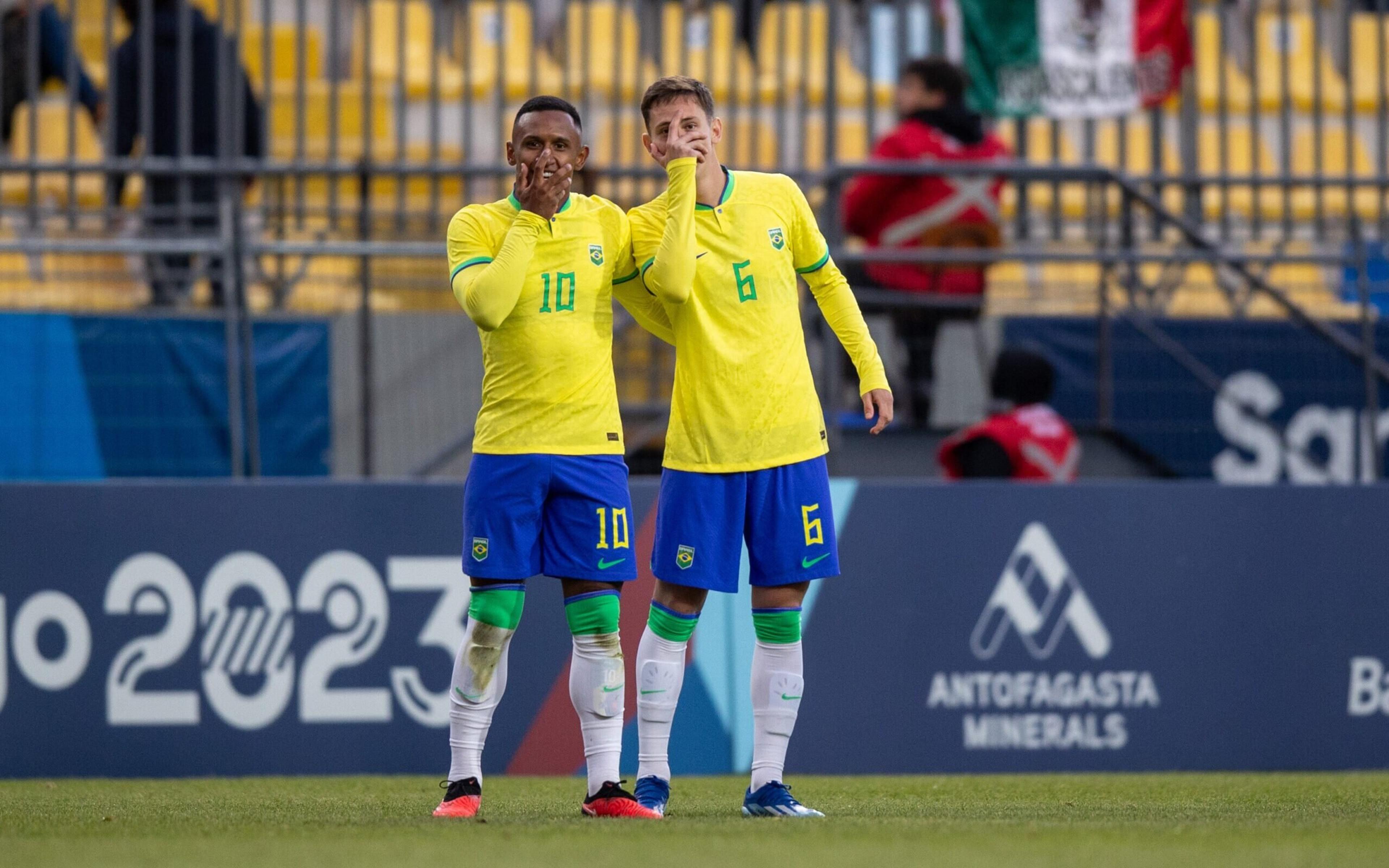 Com dificuldade, Brasil vence México e está na final do futebol masculino no Pan 2023