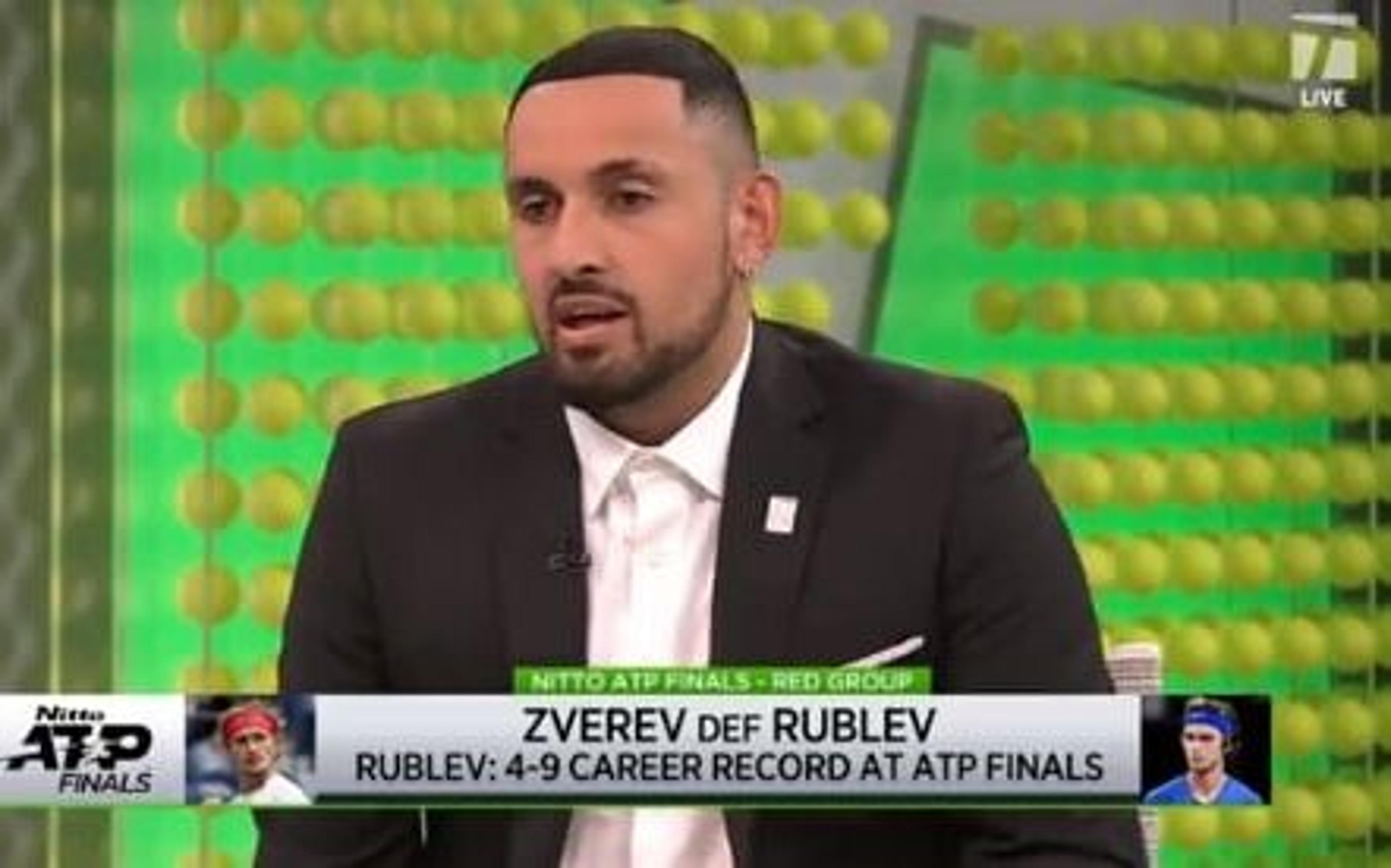 Kyrgios se oferece para ser treinador mental de Rublev