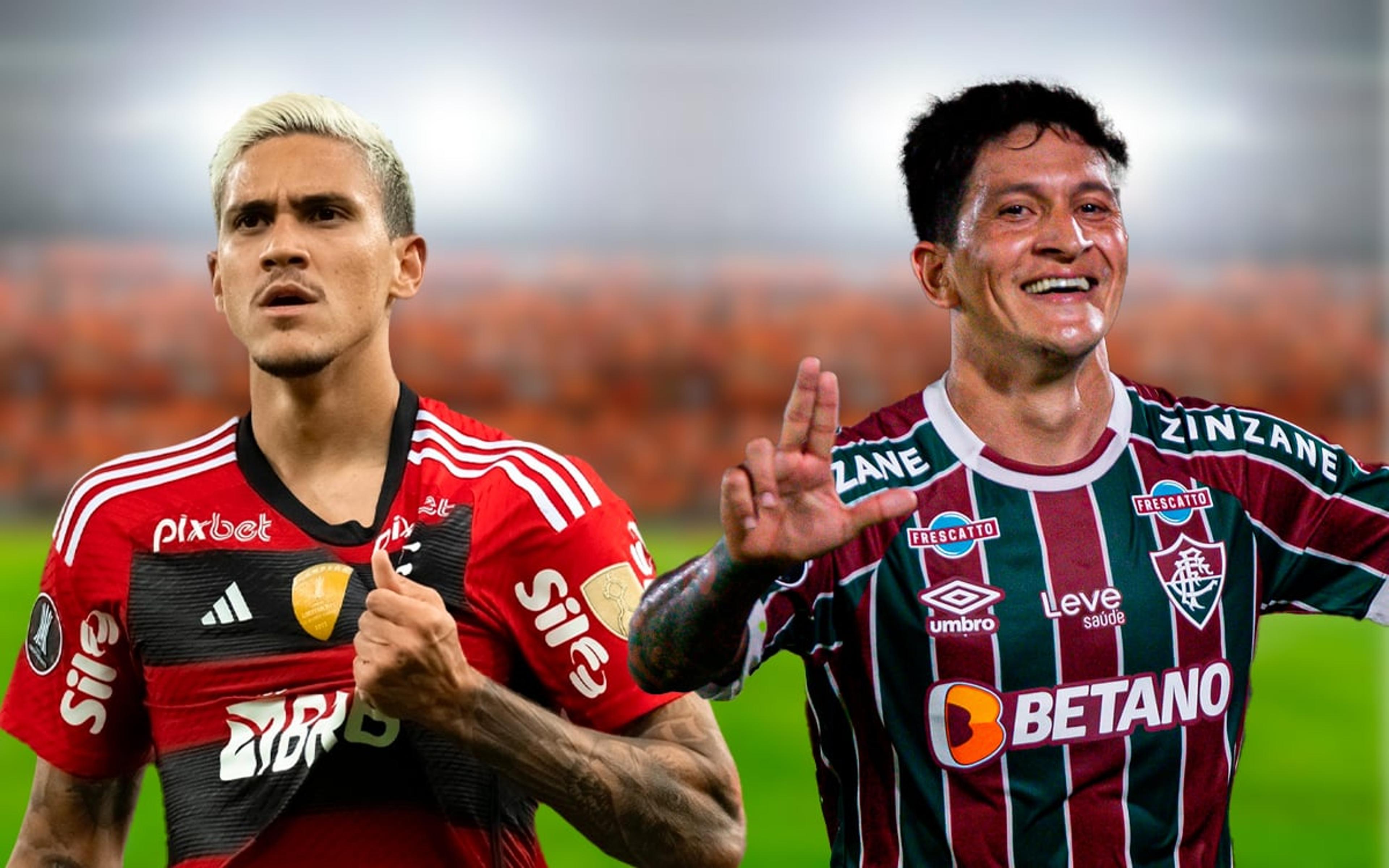 Artilheiros e protagonistas, Pedro e Cano fazem duelo à parte no clássico entre Flamengo e Fluminense