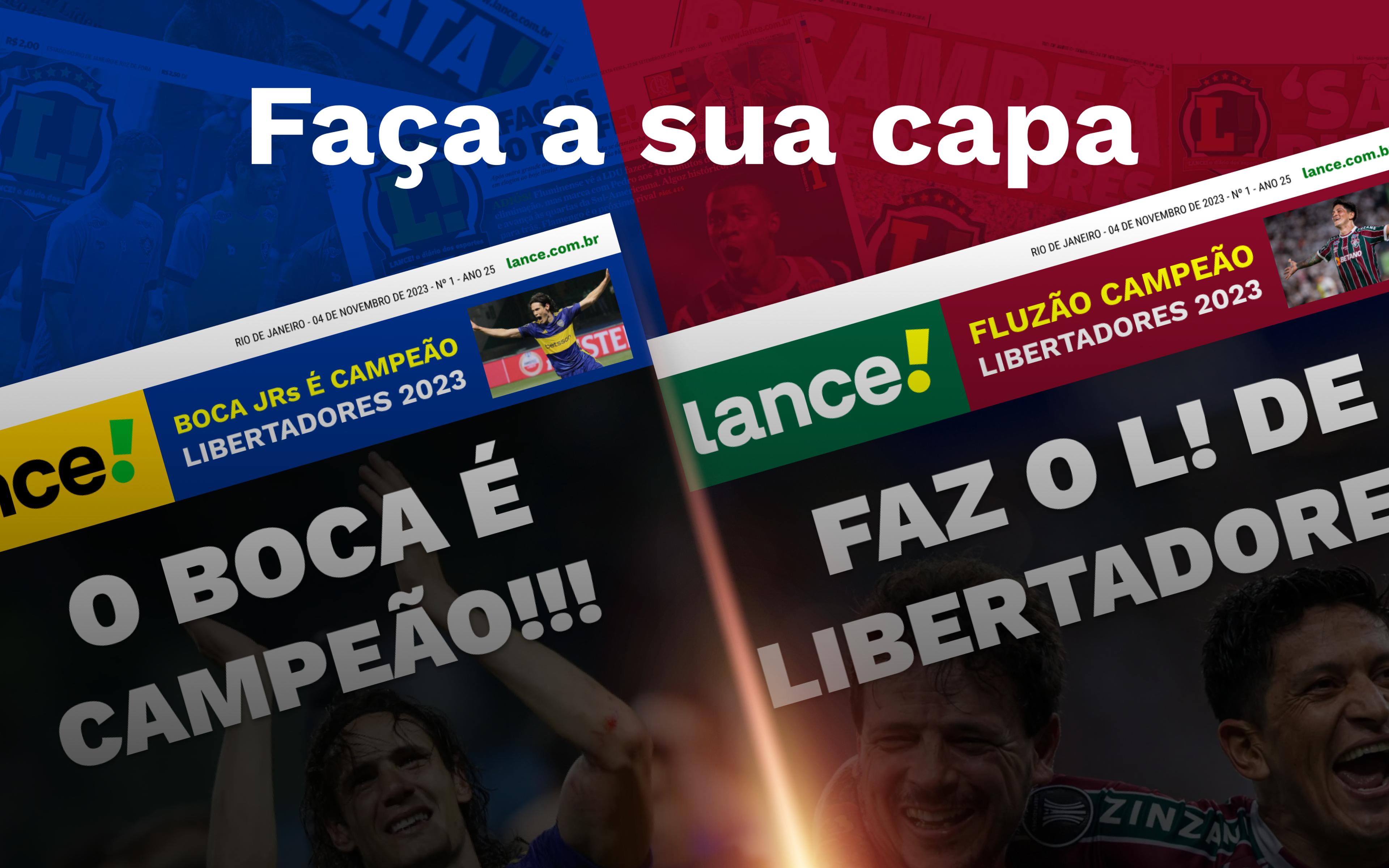 Tá no ar! Faça a sua capa histórica do Lance! para a Libertadores 2023