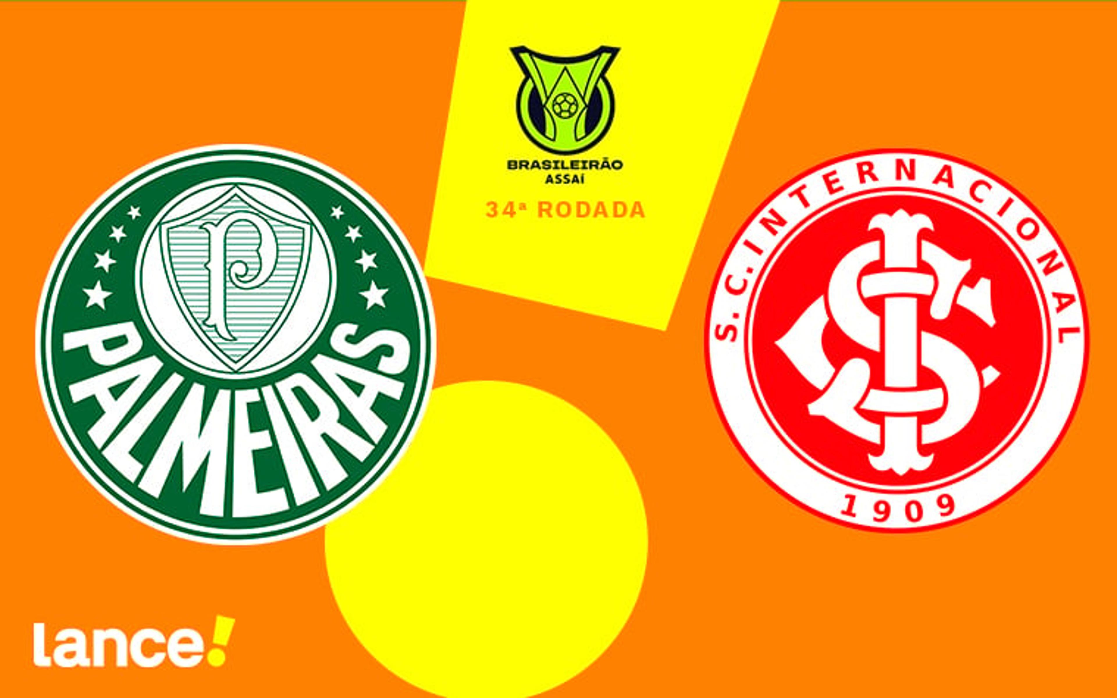 Palmeiras x Internacional: onde assistir ao vivo, horário e prováveis escalações do jogo pelo Brasileirão