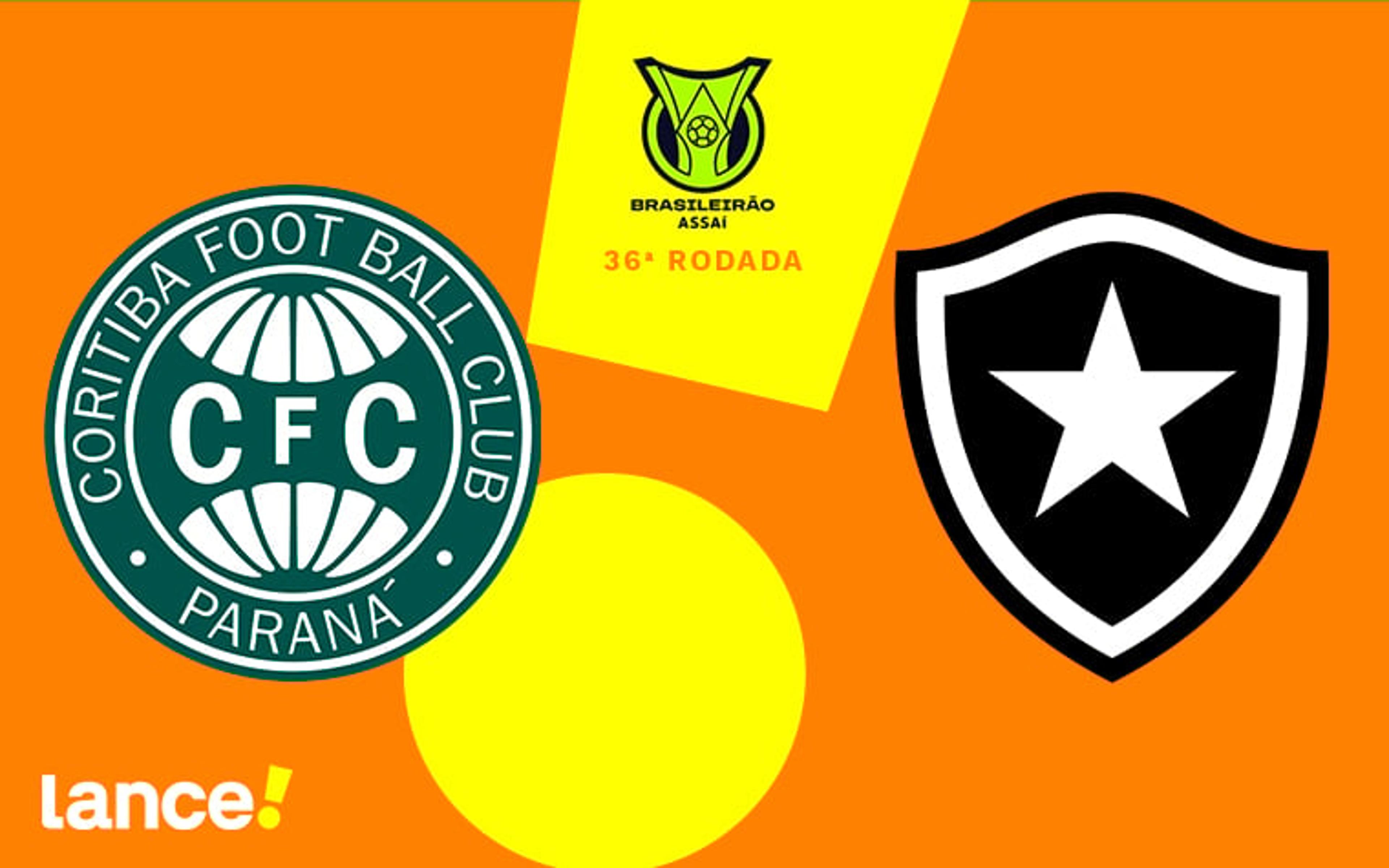 Coritiba x Botafogo: onde assistir ao vivo, horário e prováveis escalações do jogo pelo Brasileirão