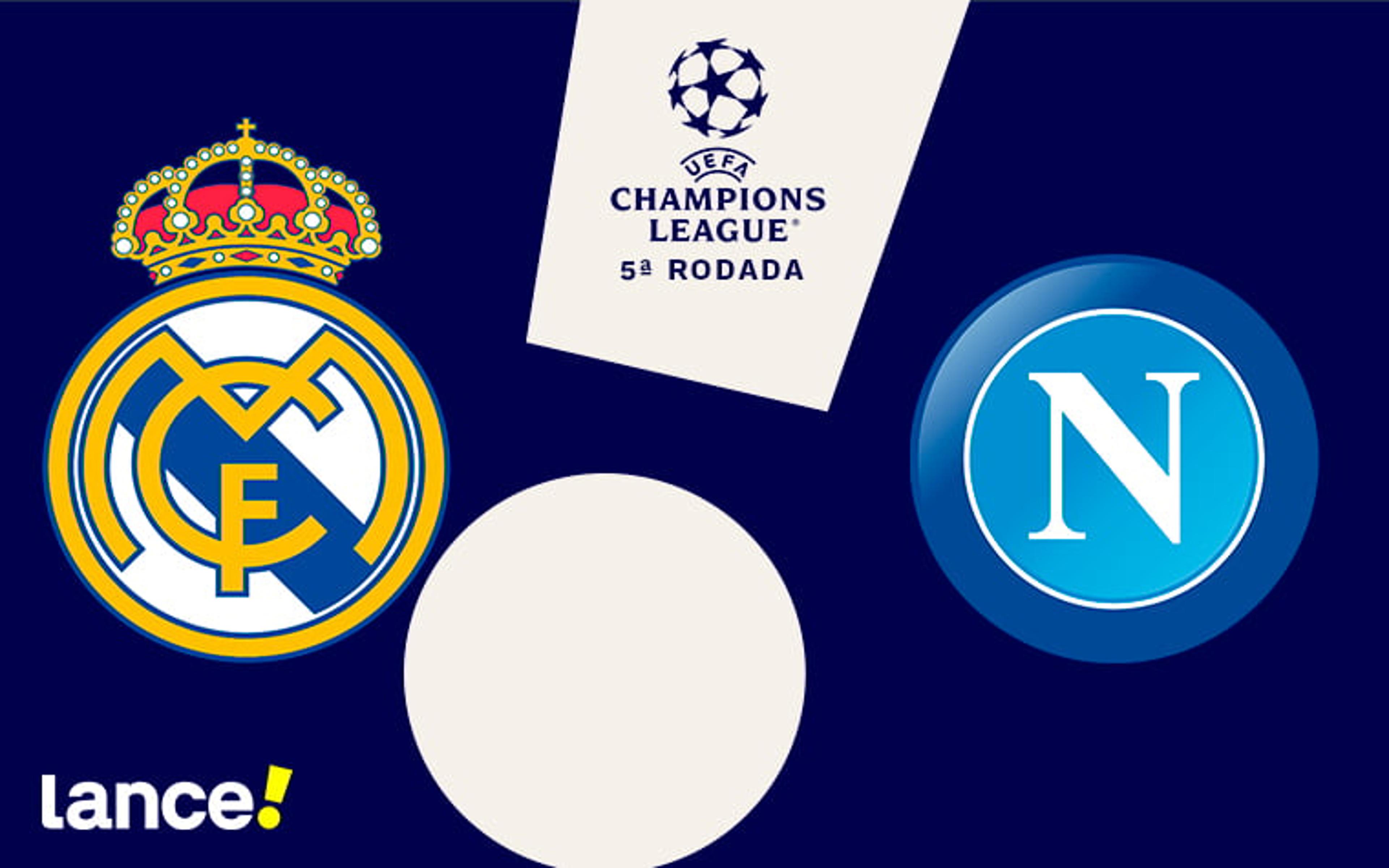 Real Madrid x Napoli: onde assistir ao vivo, horário e prováveis escalações do jogo pela Champions League