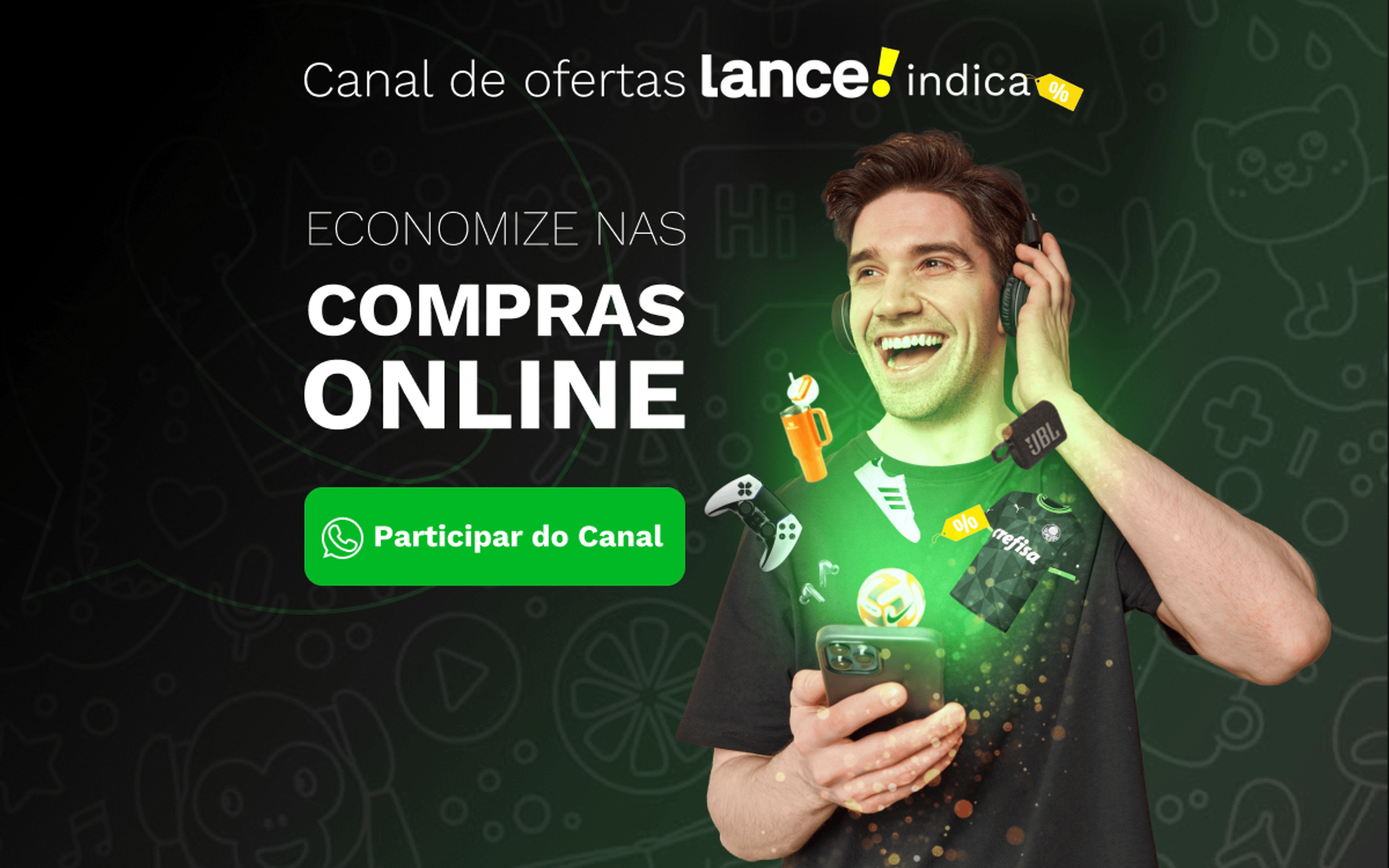 Conheça e siga o novo canal de ofertas do Lance! no WhatsApp