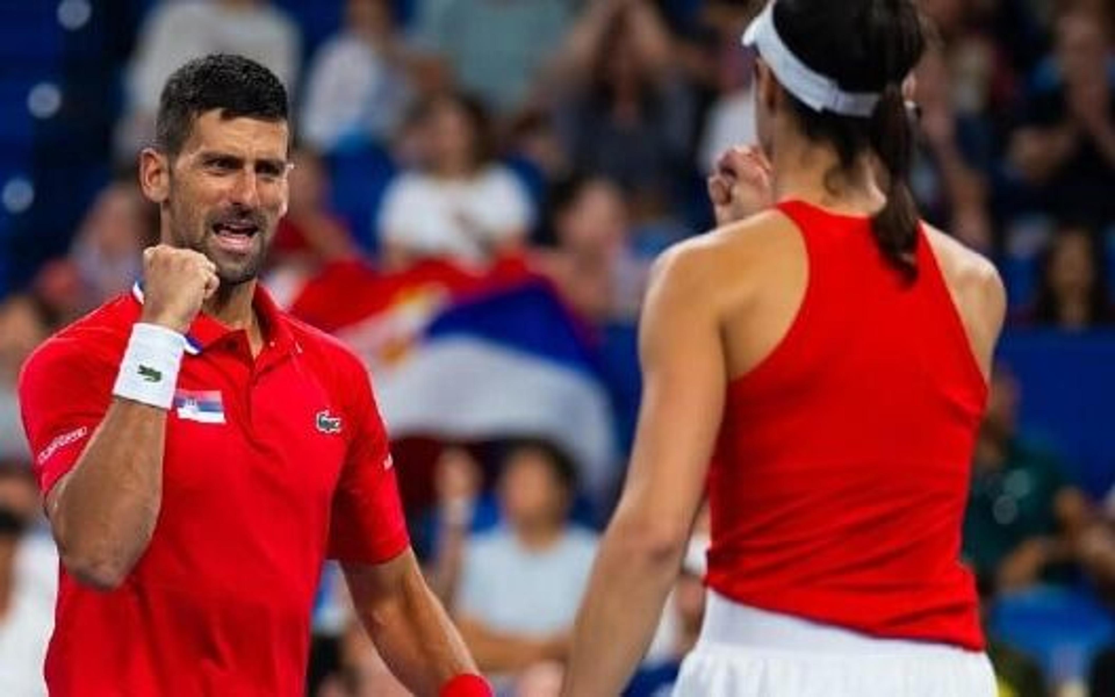 Djokovic vence duelo dramático nas mistas e dá triunfo para a Sérvia na United Cup