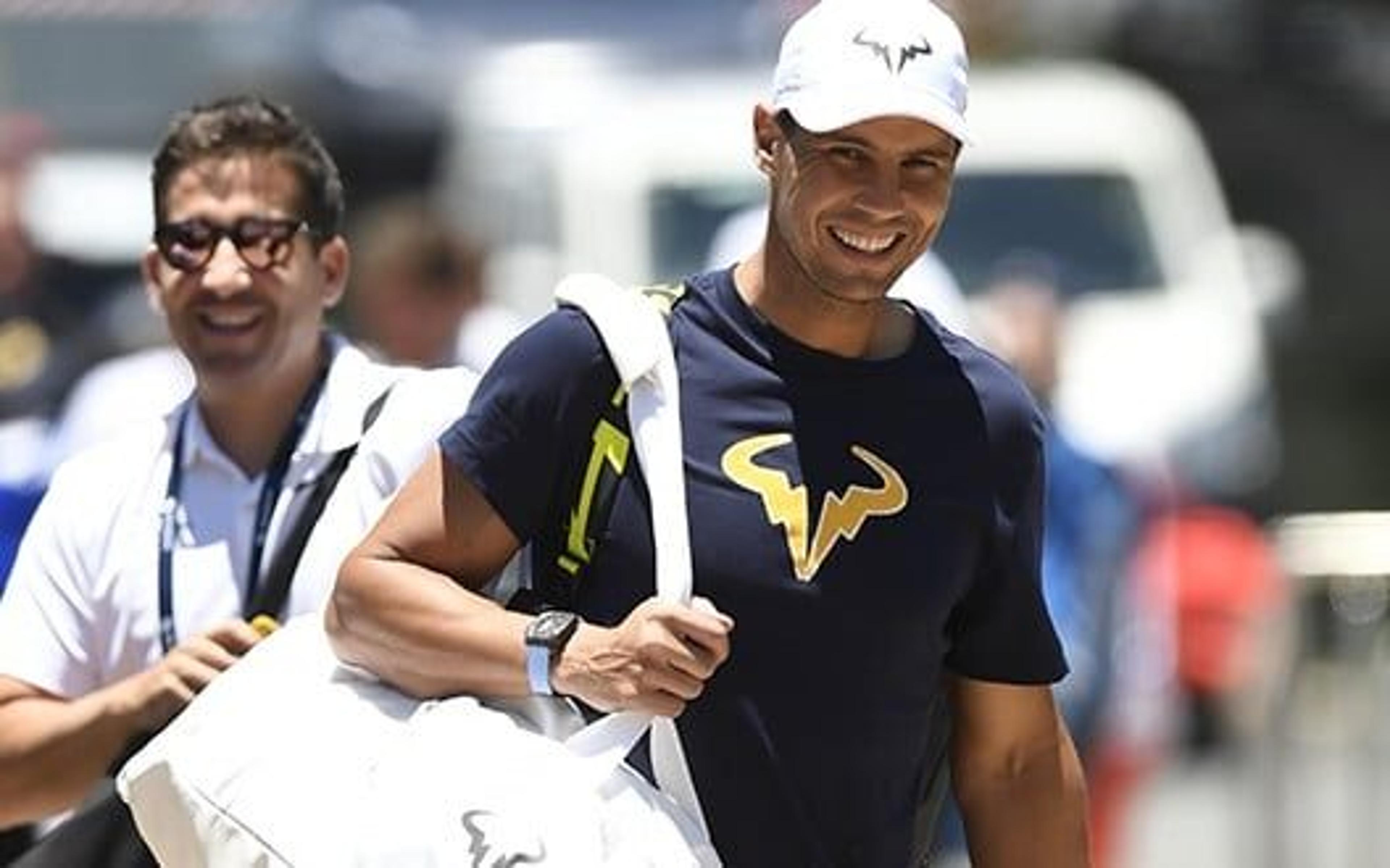 Nadal faz 1º treino em Brisbane com top 10 e se mostra feliz por retorno