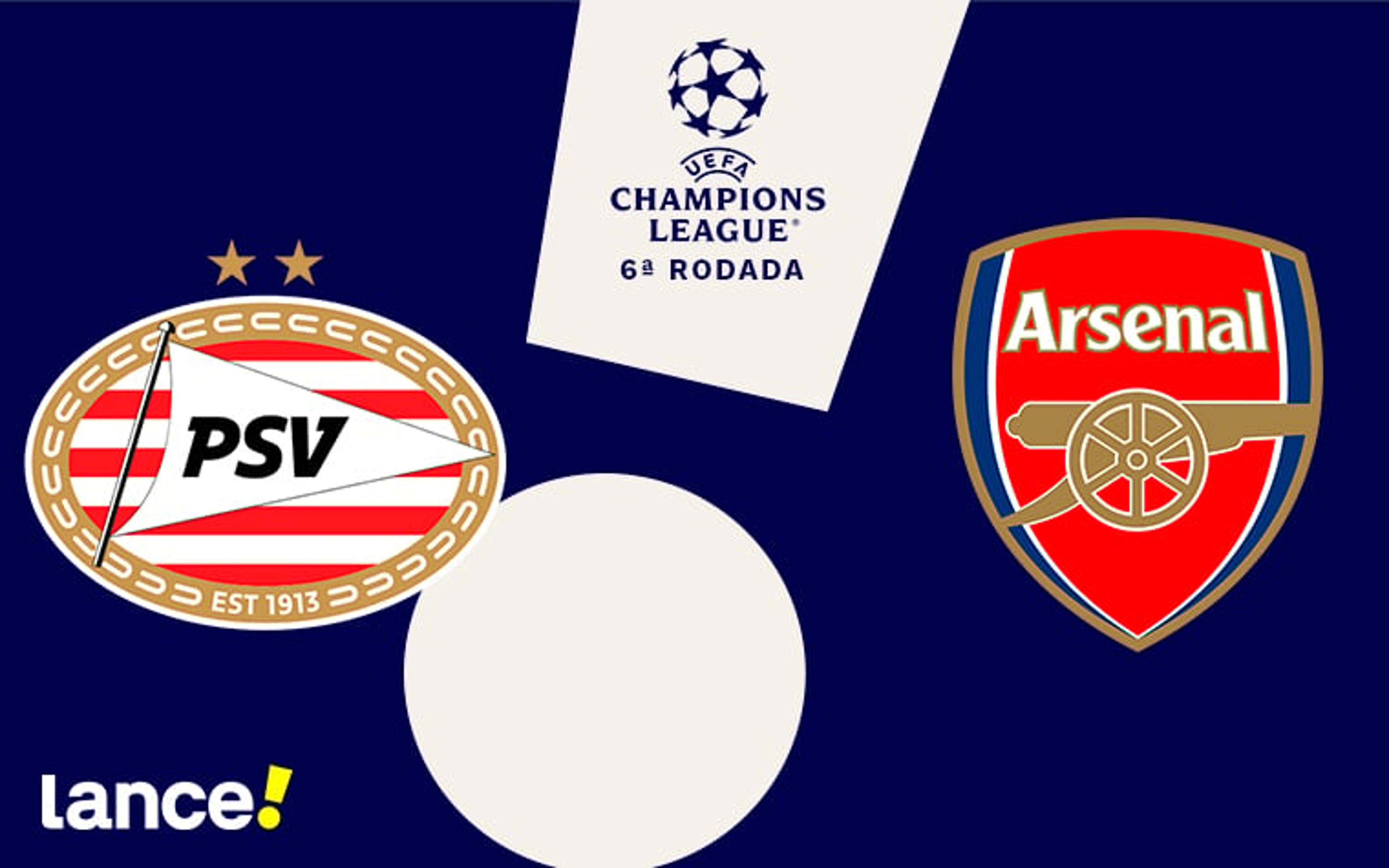 PSV x Arsenal: onde assistir ao vivo, horário e prováveis escalações do jogo pela Champions League