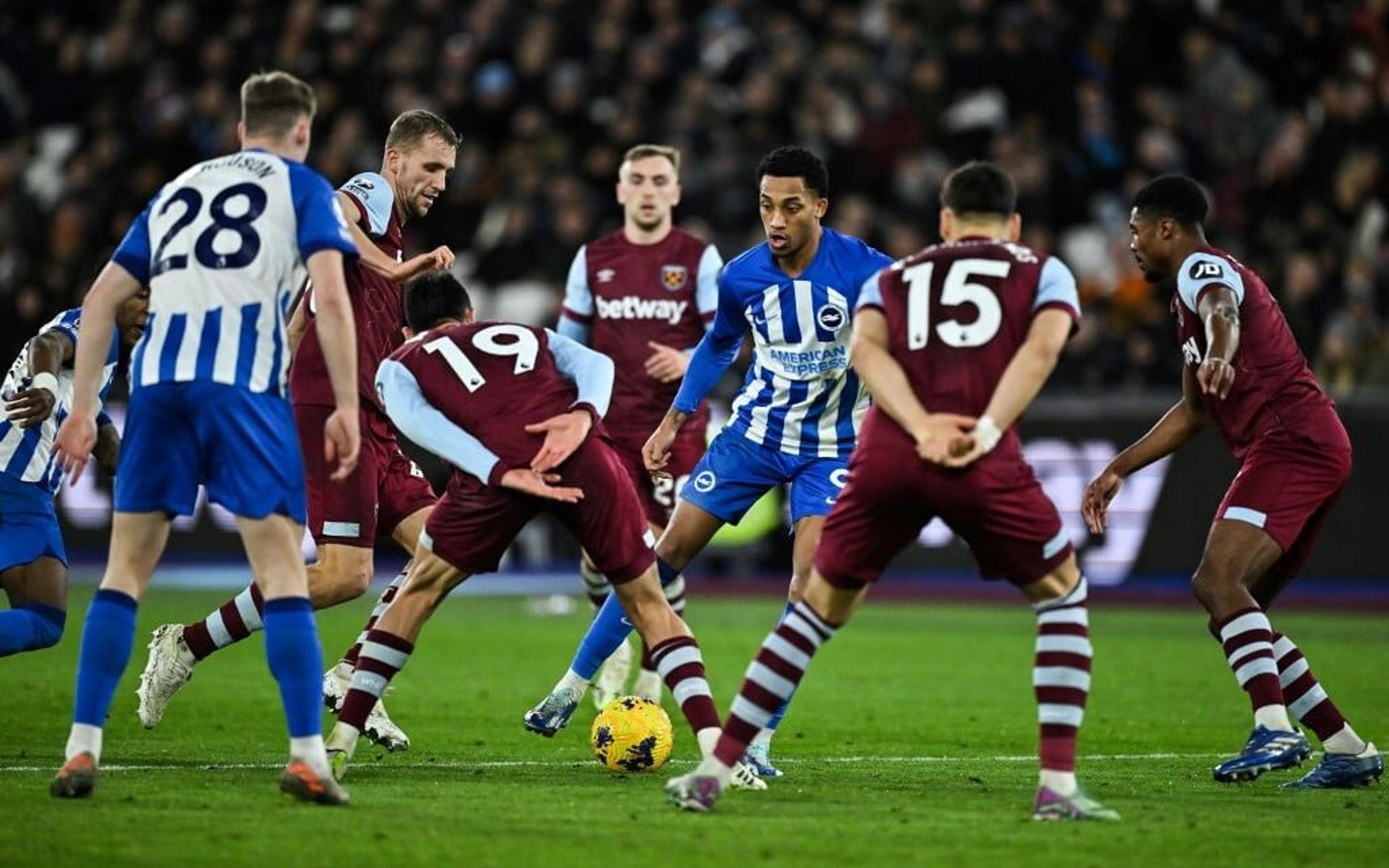 Em jogo apagado, West Ham e Brighton ficam só no empate pela Premier League