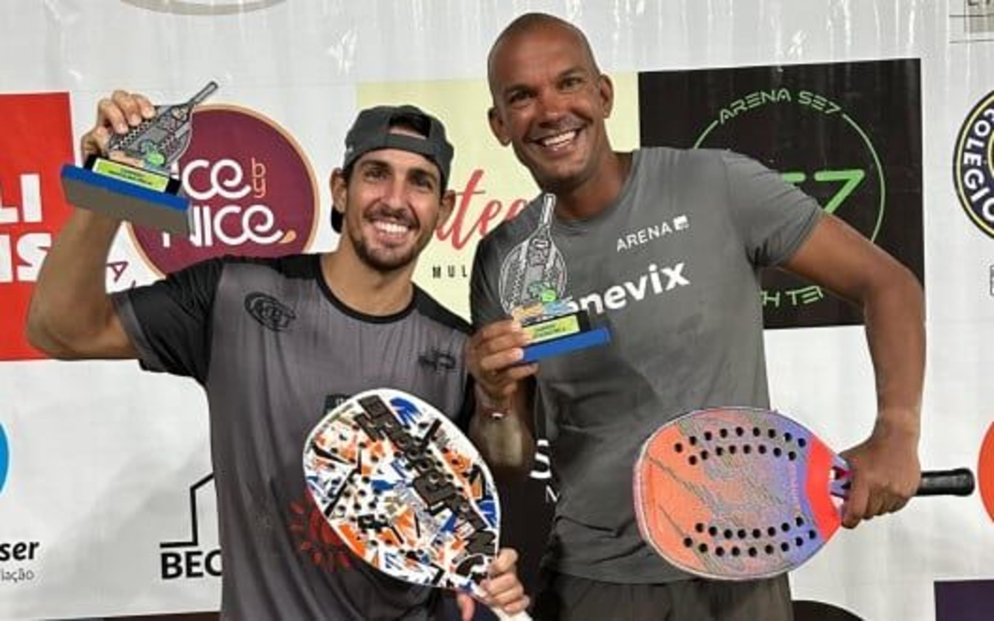 Zé Luiz é campeão em Itanhaém com Luca Cramarossa, lenda do Beach Tennis