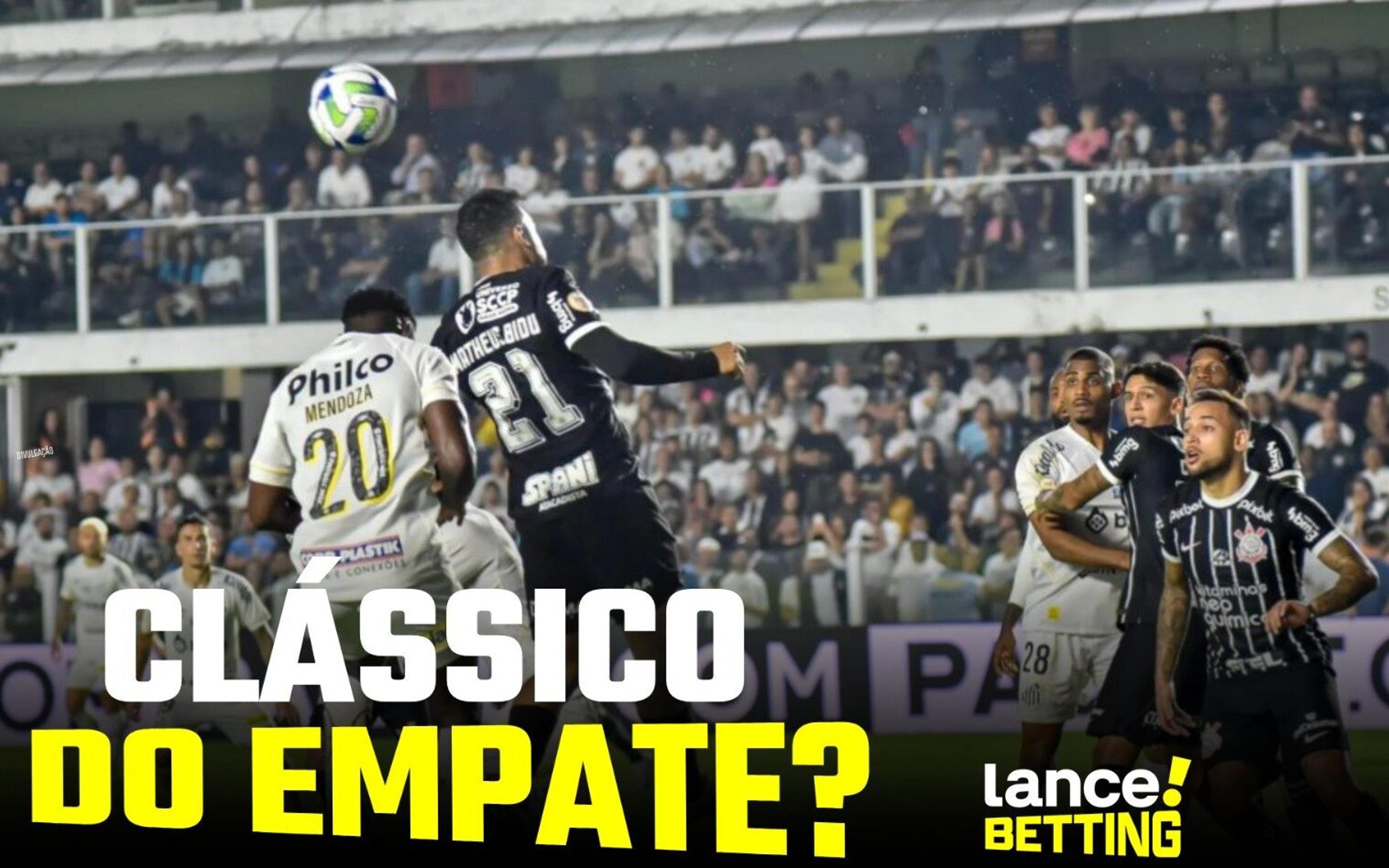 Clássico do empate? Saiba qual é o placar mais comum na história de Santos x Corinthians