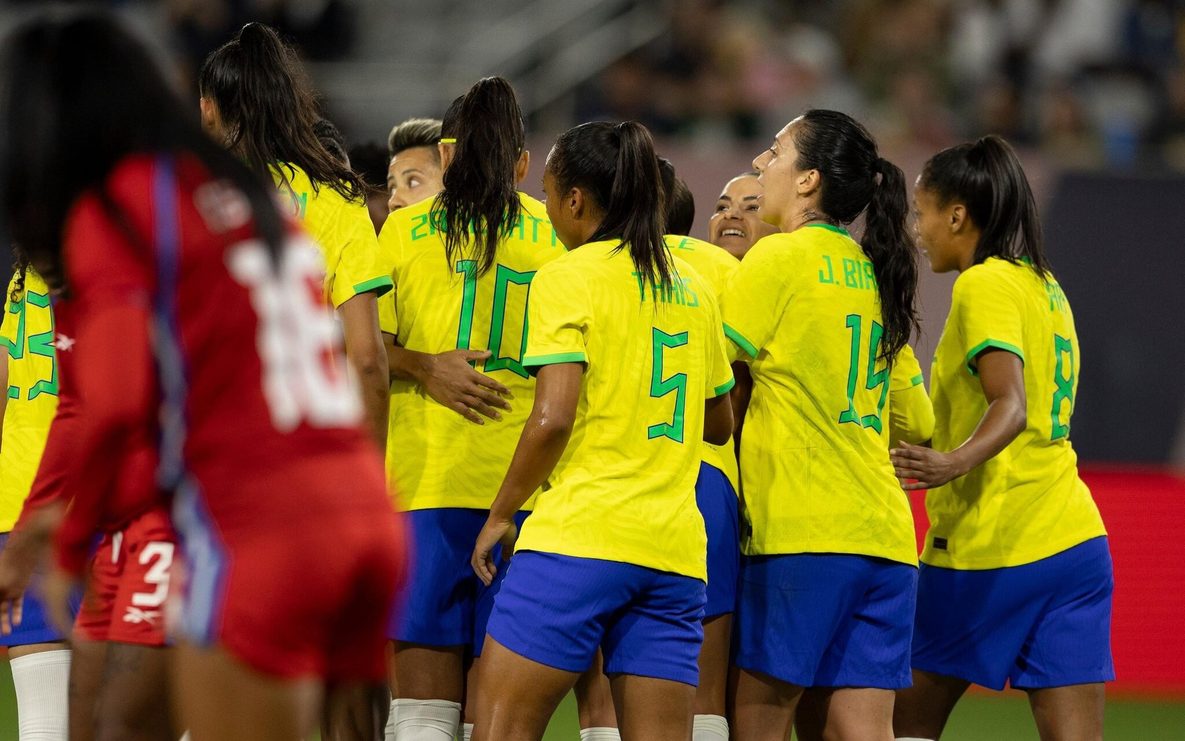 Brasil dá demonstração de força do coletivo em goleada sobre o Panamá na Copa Ouro Feminina