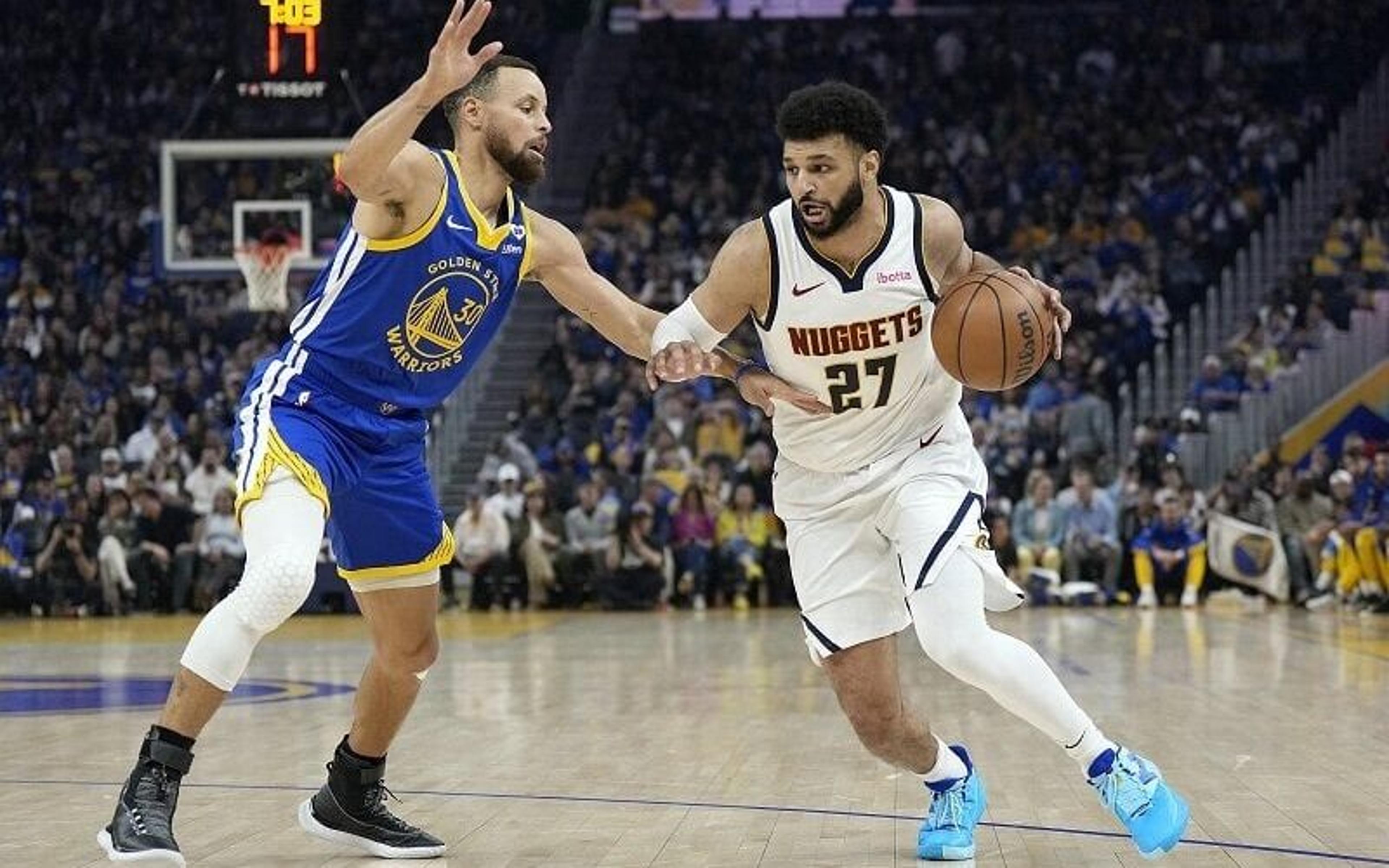 Fora de casa, Nuggets bate Warriors em noite apagada de Stephen Curry