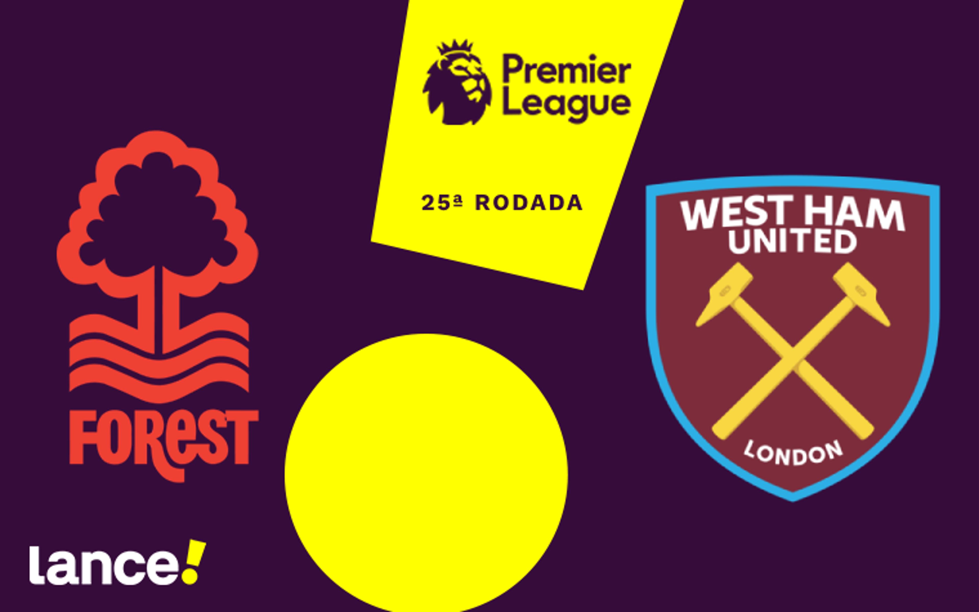 Nottingham Forest x West Ham: onde assistir ao vivo, horário e prováveis escalações da partida pela Premier League