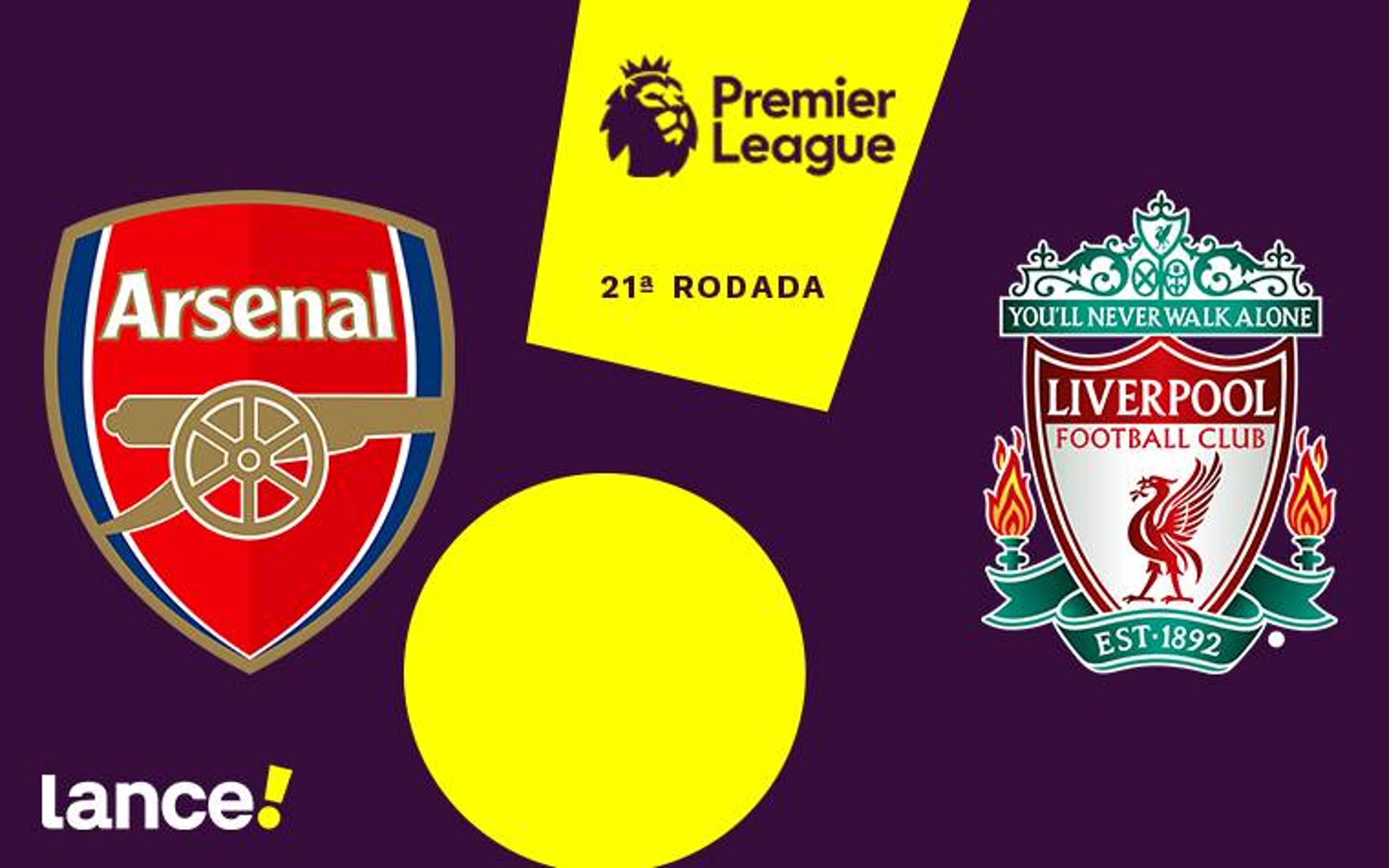 Arsenal x Liverpool: onde assistir, horário e prováveis escalações da partida pela Premier League