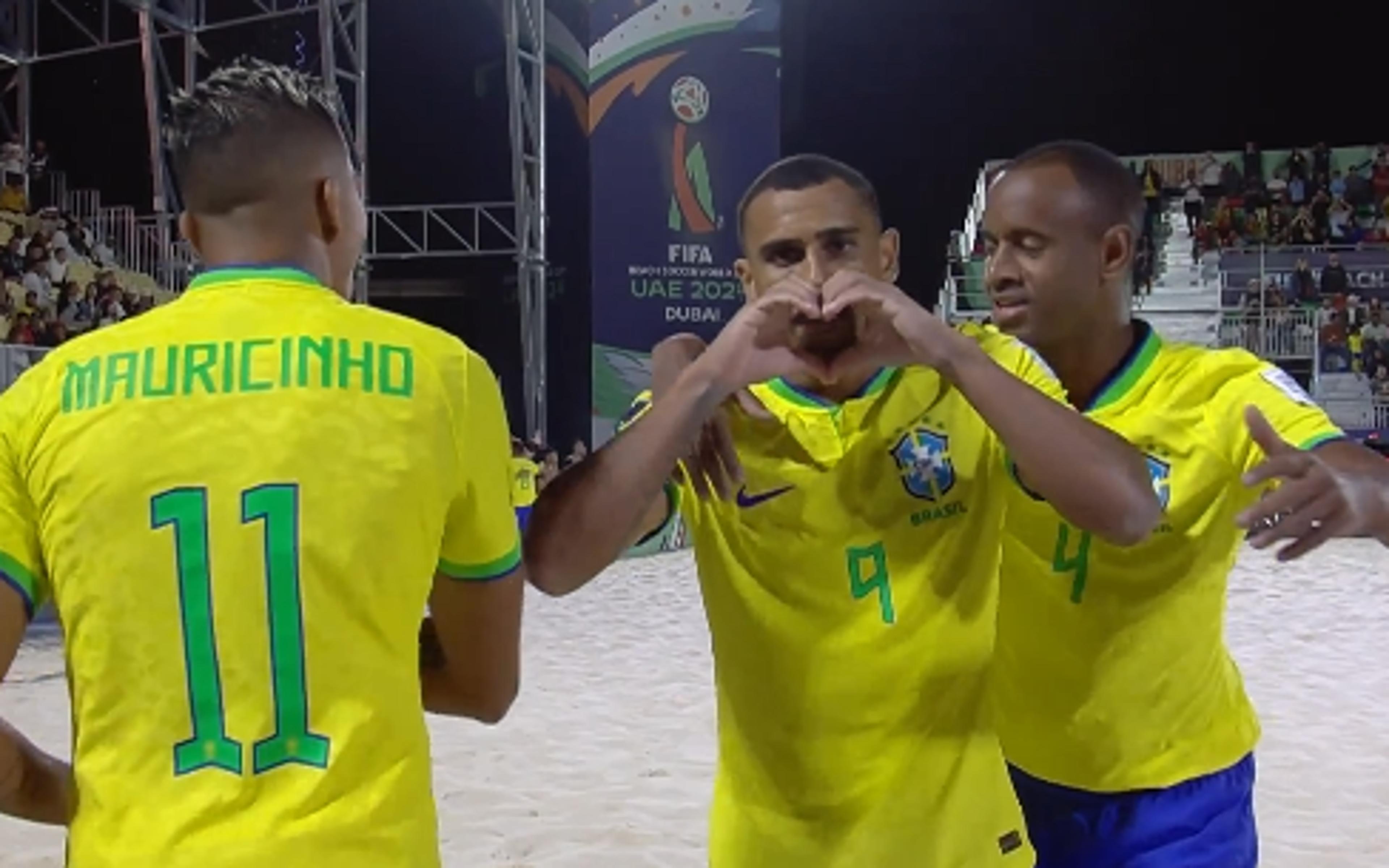 De virada, Brasil vence Irã e vai para final da Copa do Mundo de Futebol de Areia