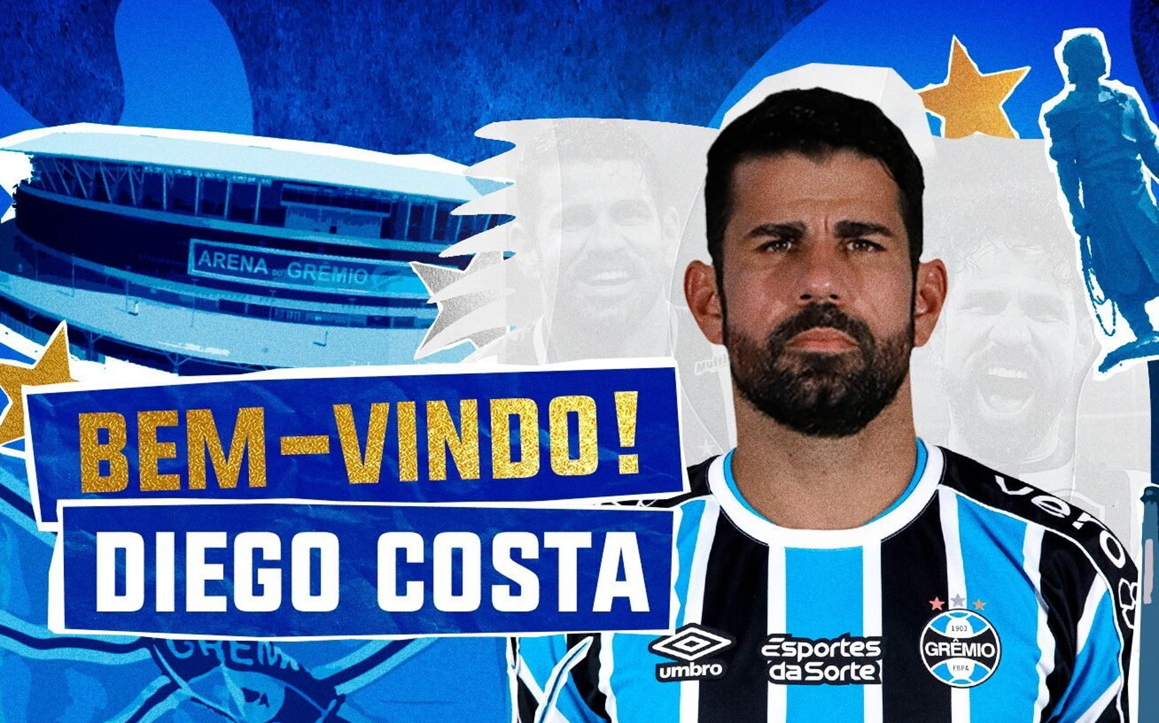 Grêmio contrata o atacante Diego Costa