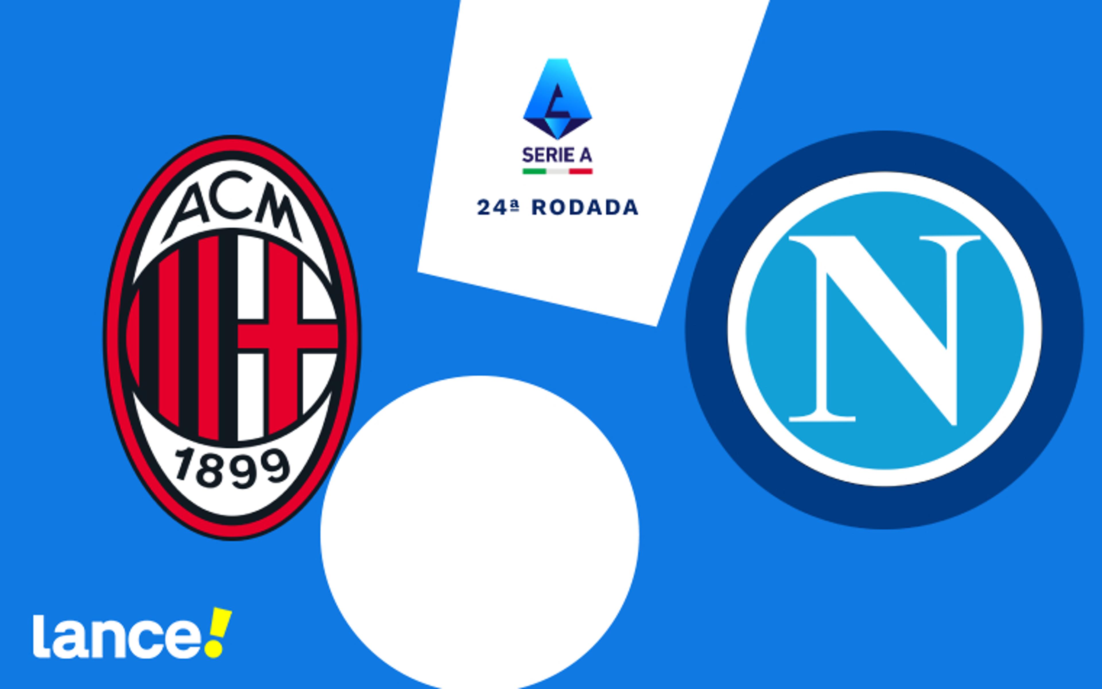 Milan x Napoli: onde assistir ao vivo, horário e prováveis escalações do jogo pelo Campeonato Italiano