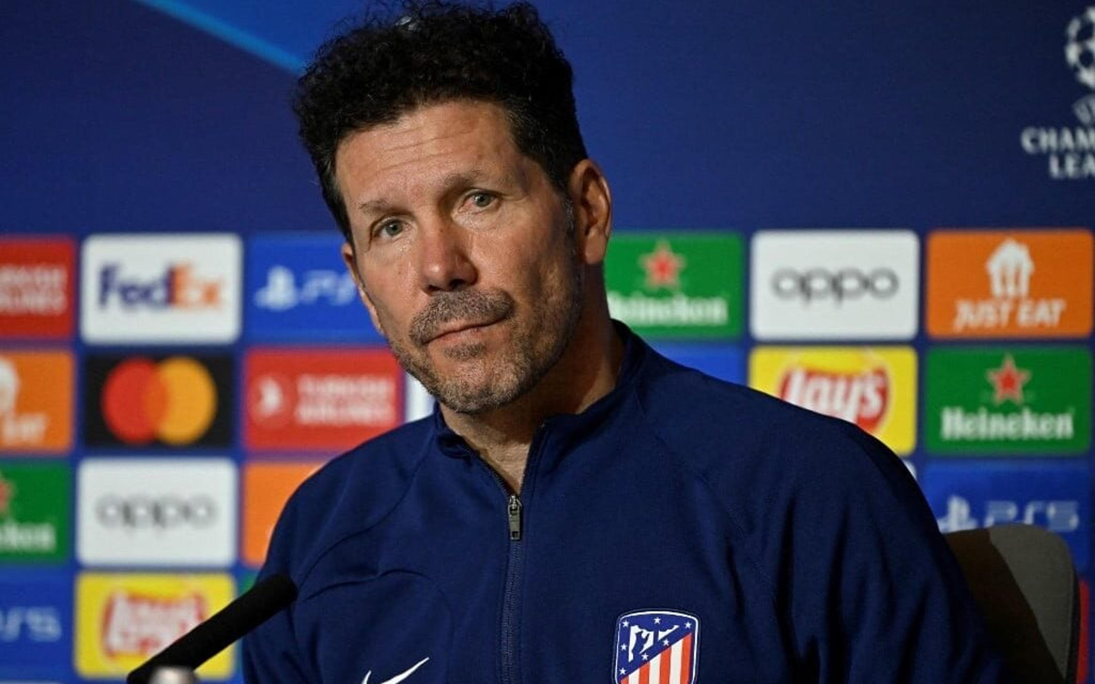 Simeone admite má fase, mas acredita em classificação do Atlético de Madrid na Champions