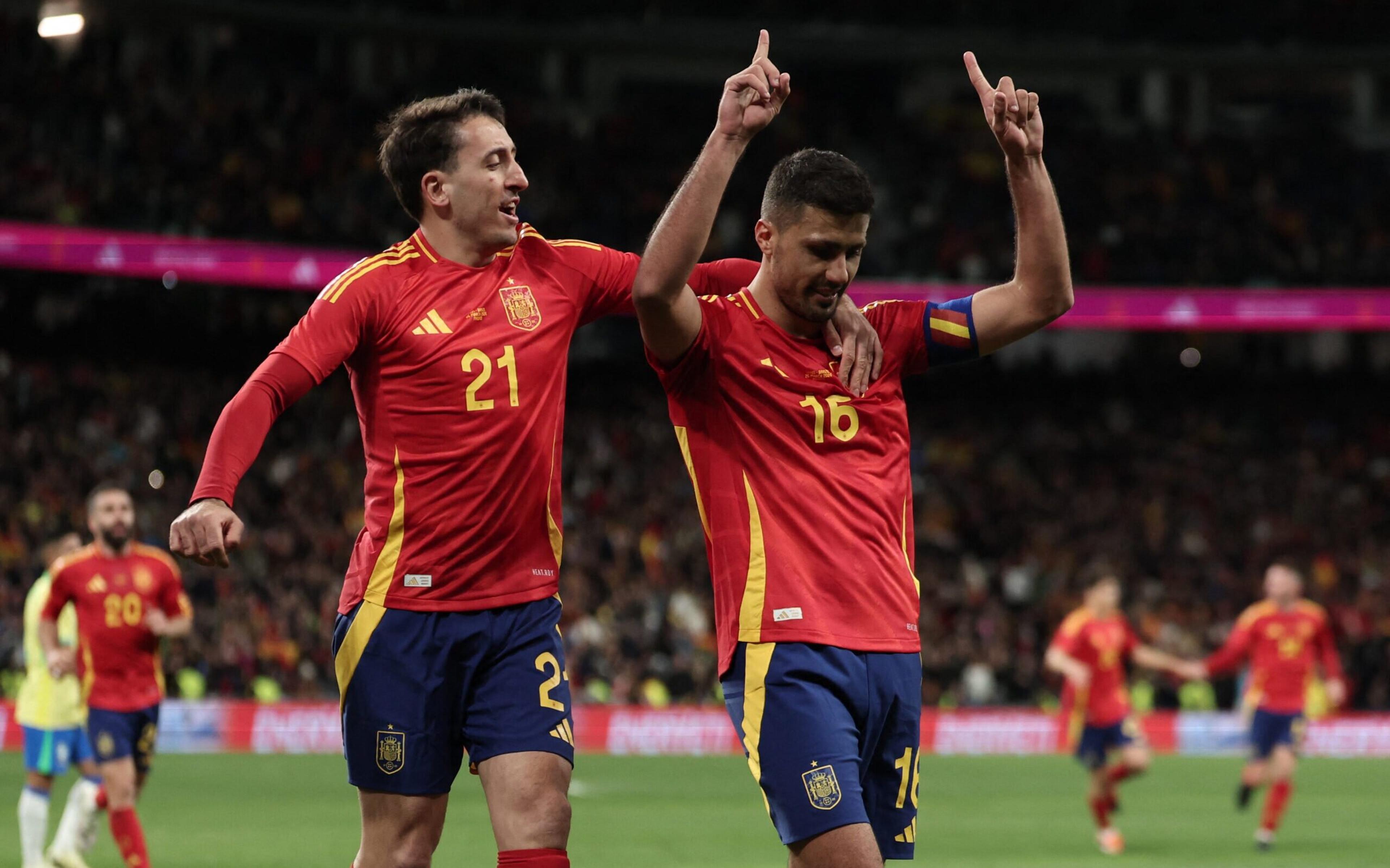 Rodri, da Espanha, revela motivação especial para entrar em campo no duelo contra o Brasil, veja vídeo