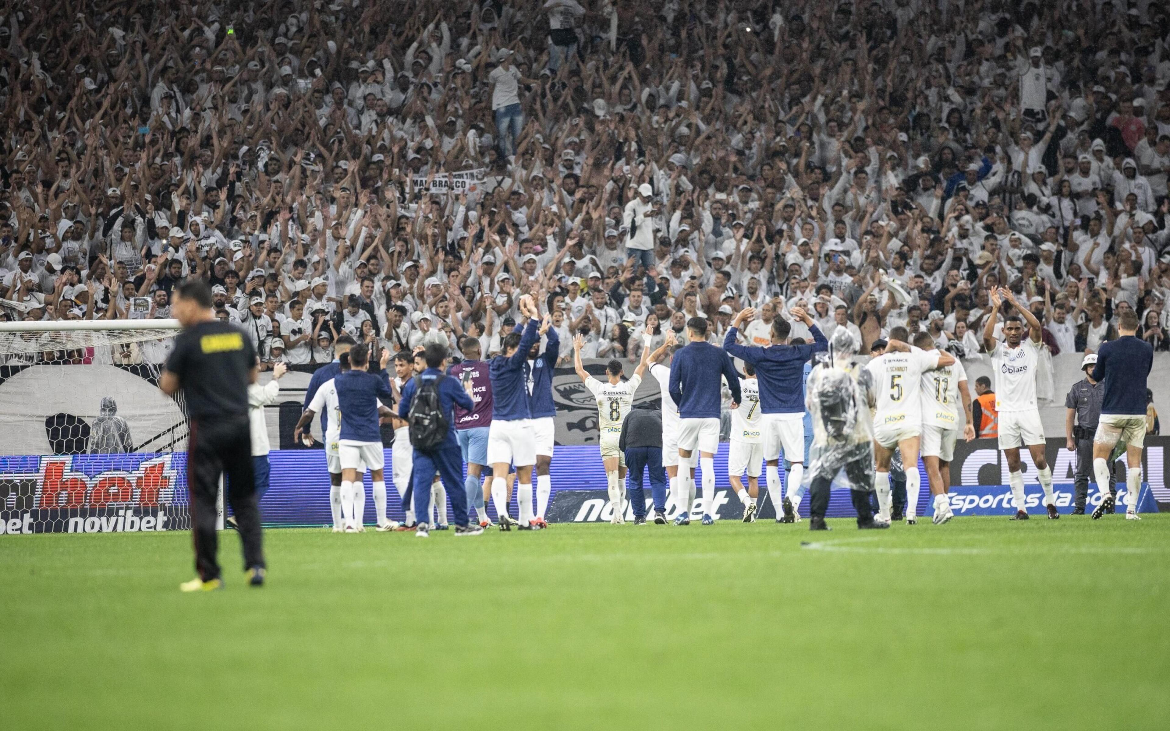 Santos tem renda milionária e quebra recorde de público na Neo Química Arena, contra o Bragantino