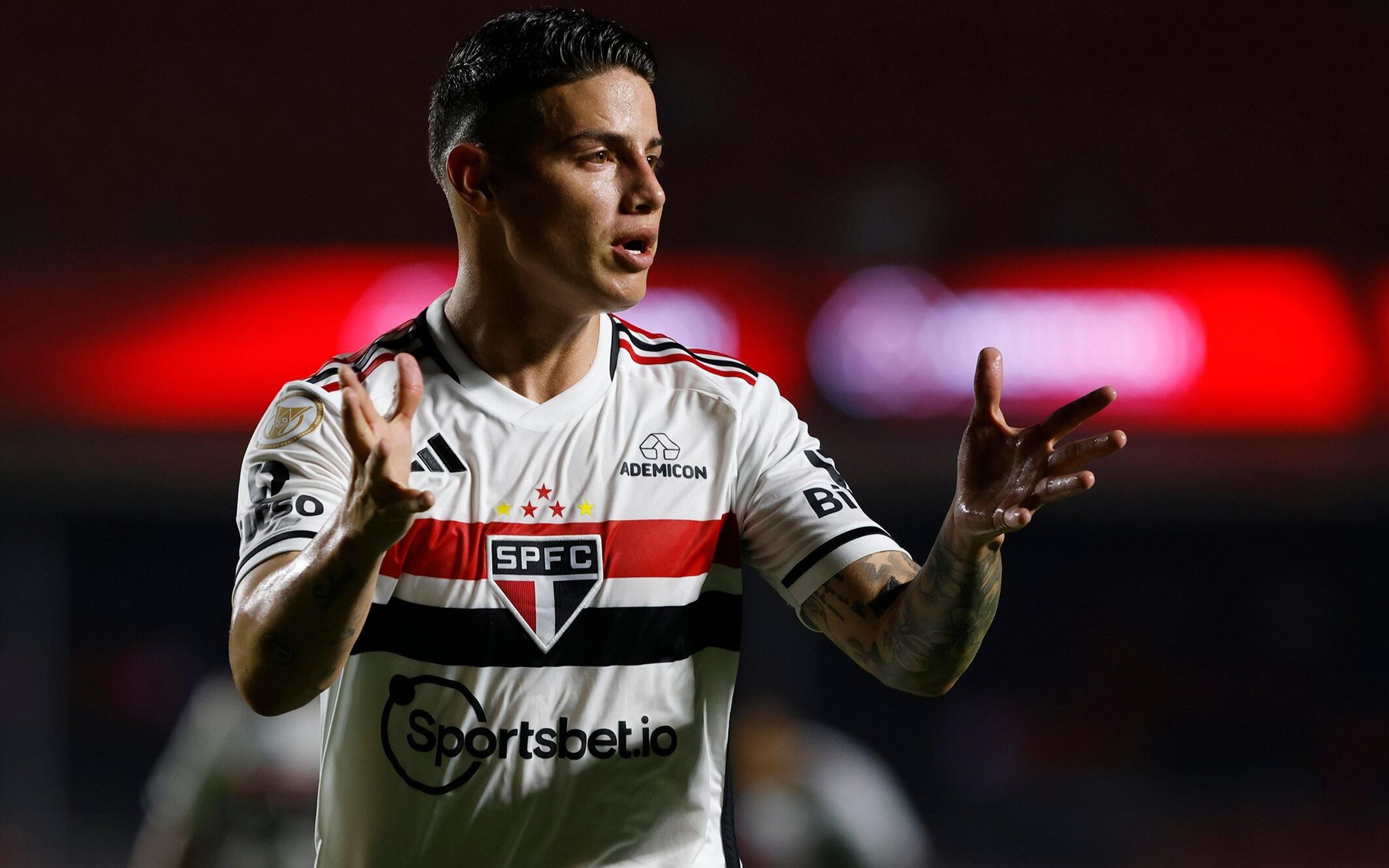 Jornalista critica ausência de James Rodríguez em cobrança de pênaltis do São Paulo: ‘Injustificável’