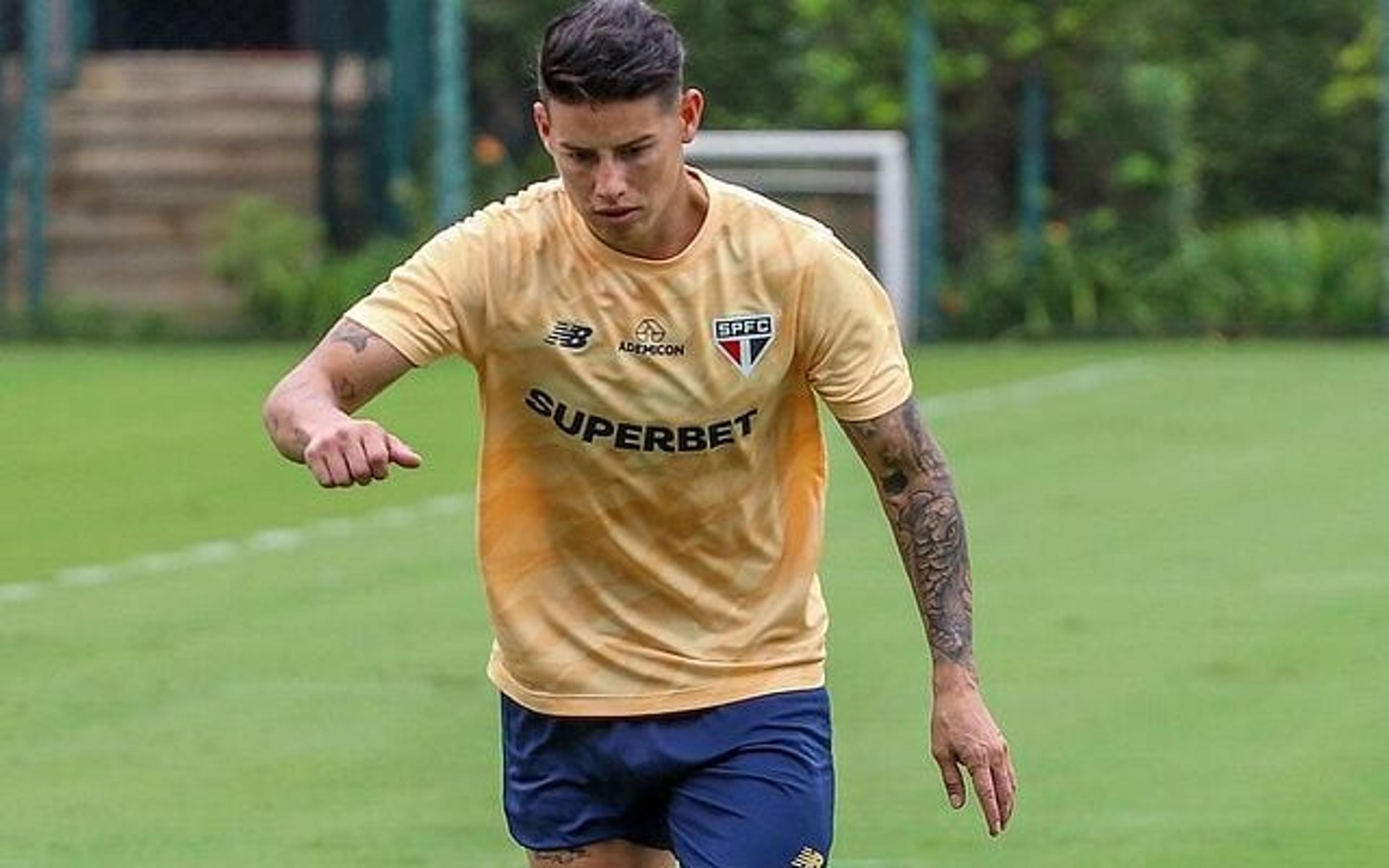 Com James titular, São Paulo aplica goleada elástica em jogo-treino