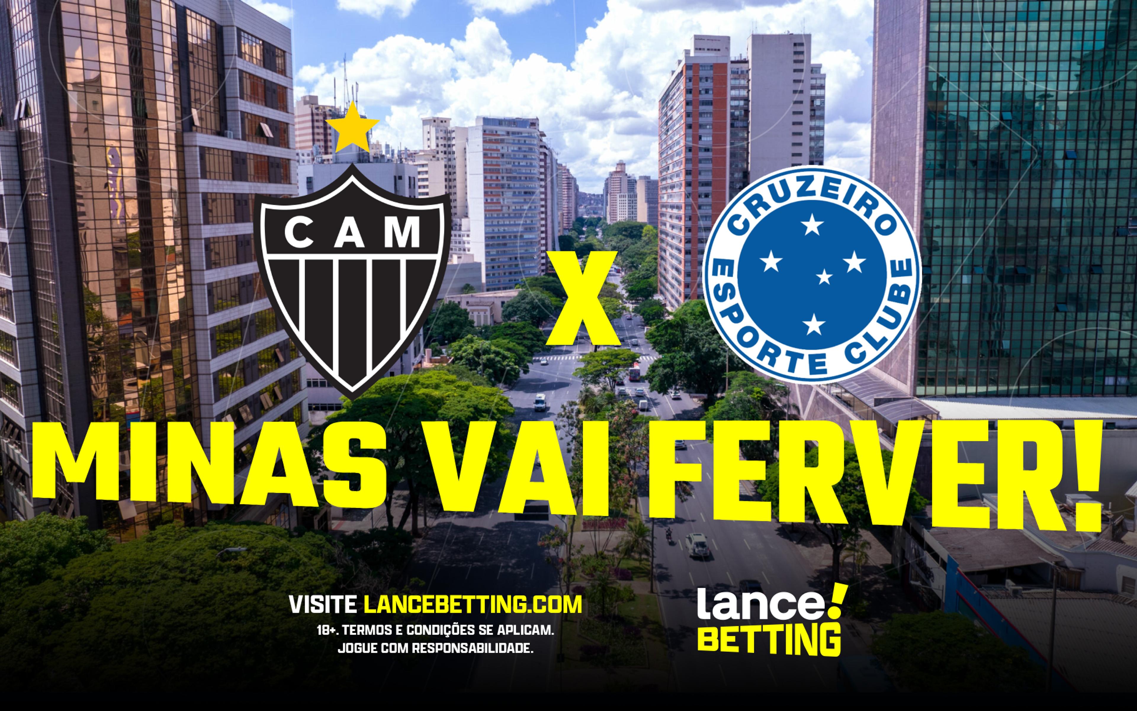 Apostando R$100, se o Cruzeiro for campeão mineiro, você recebe R$230; se o Atlético vencer, você leva R$155