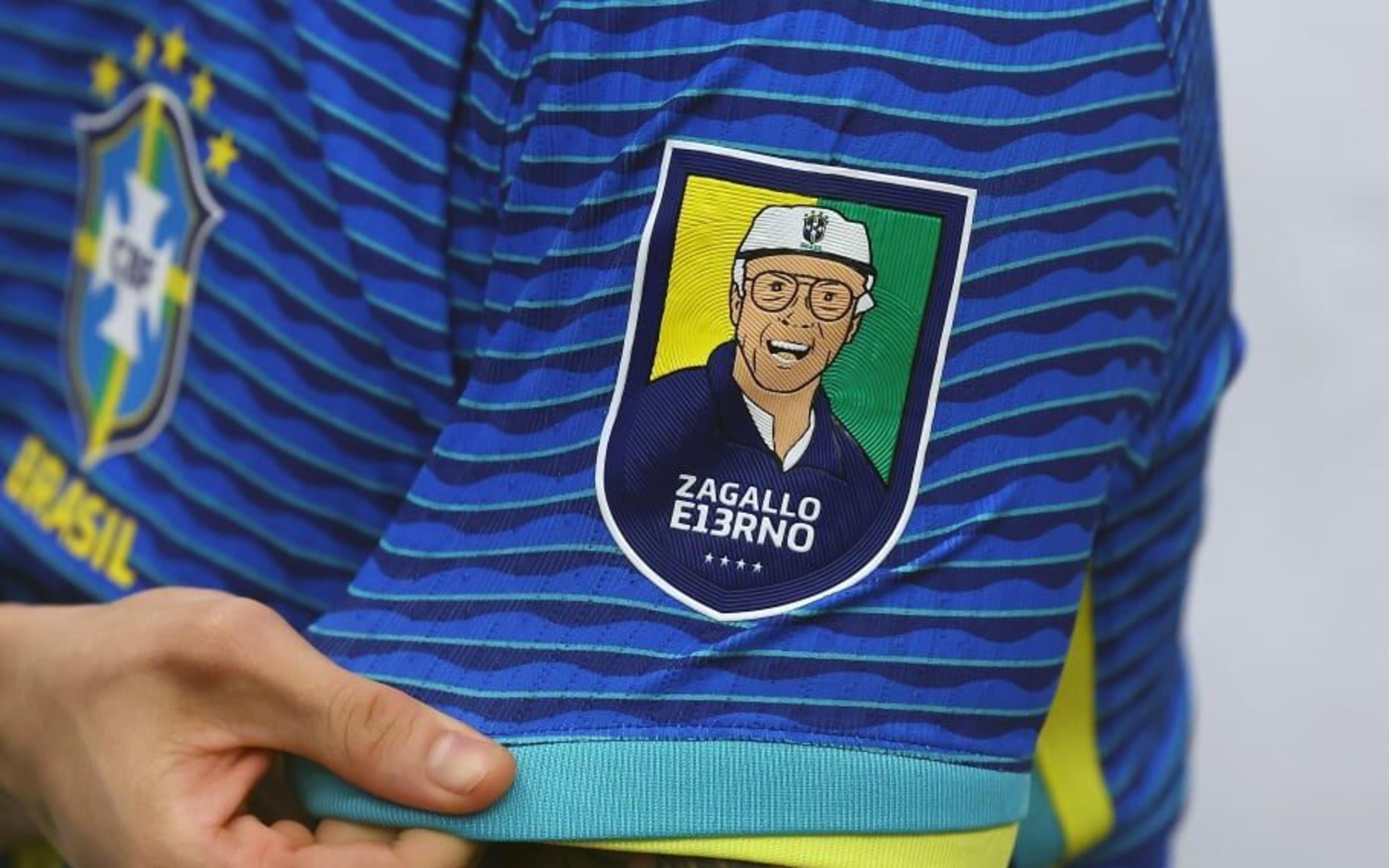 Seleção homenageia Zagallo com patch na camisa: ‘Eterno’