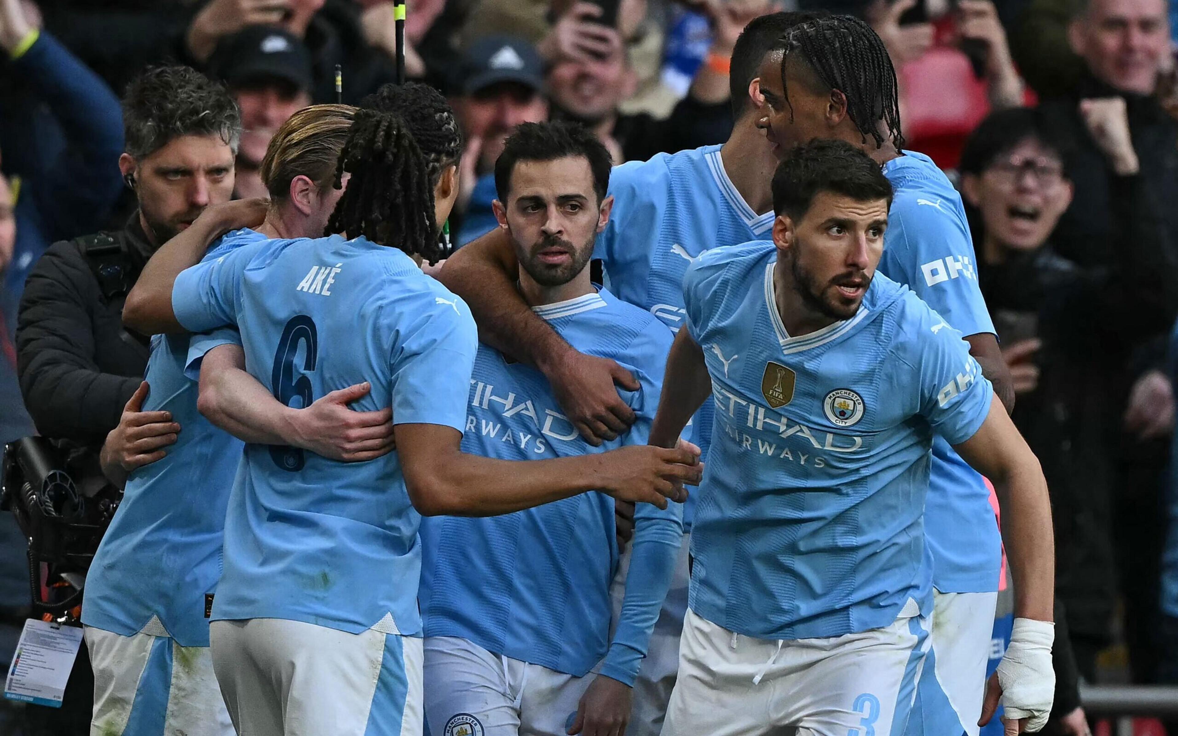 Bernardo Silva se redime de erro na Champions e coloca Manchester City na final da Copa da Inglaterra; veja o gol do jogo