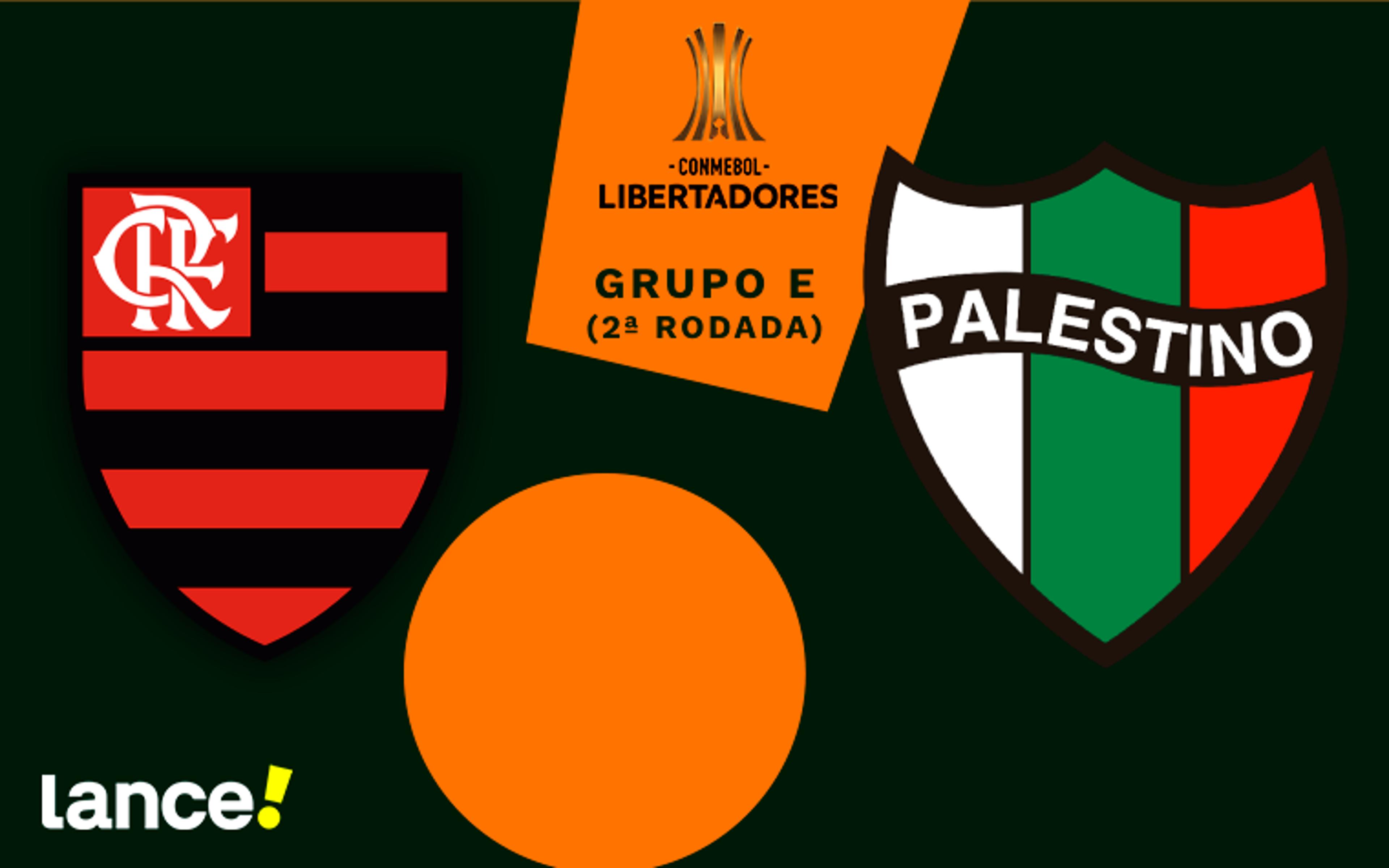 Flamengo x Palestino: onde assistir, horário e escalações do jogo pela Libertadores