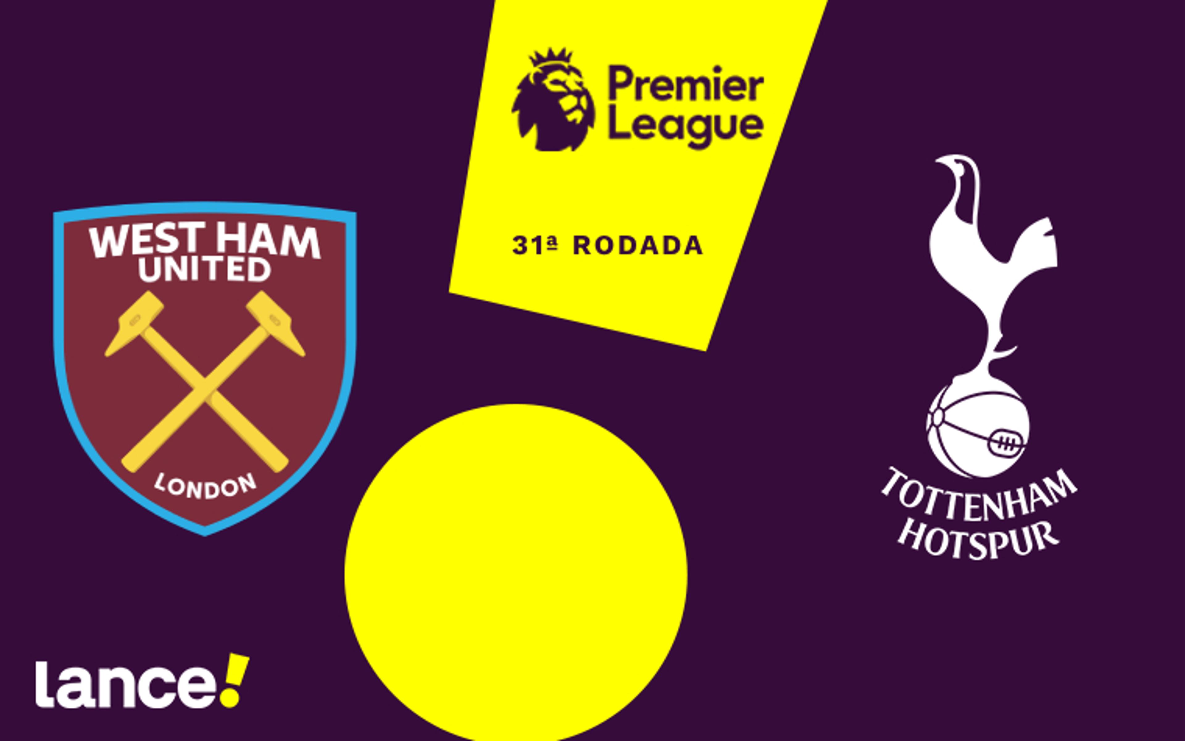 West Ham x Tottenham: onde assistir ao vivo, horário e prováveis escalações do jogo pela Premier League