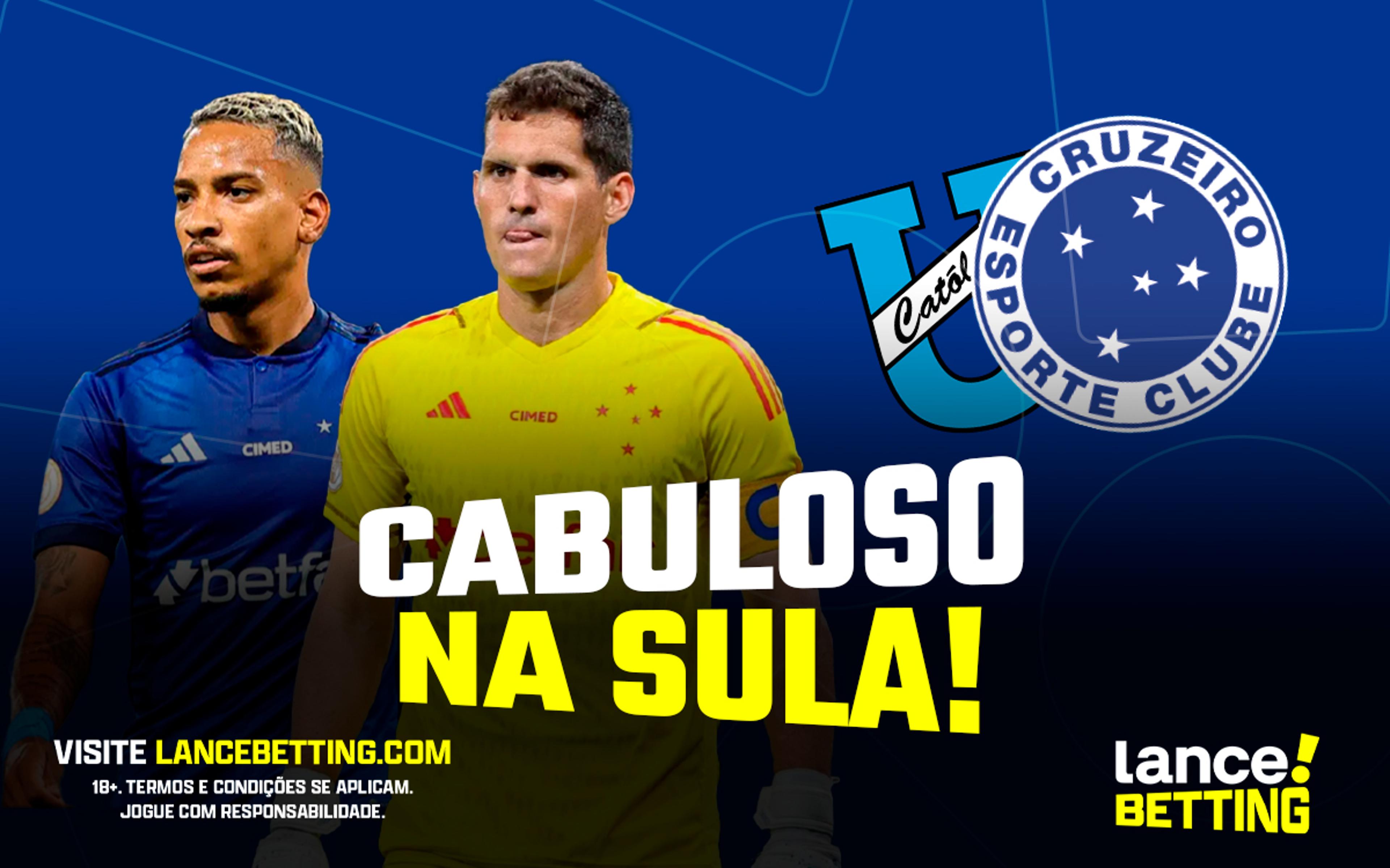 Dupla chance! Aposte R$100 e leve R$160 se o Cruzeiro vencer ou empatar com a Universidad Católica-EQU