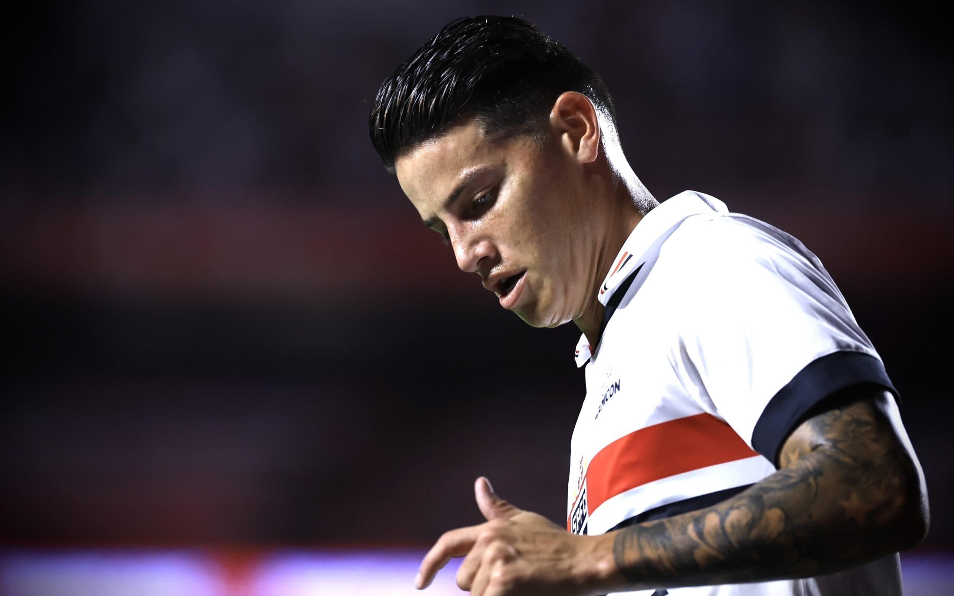 James Rodríguez esteve em menos da metade dos jogos do São Paulo e tem números preocupantes