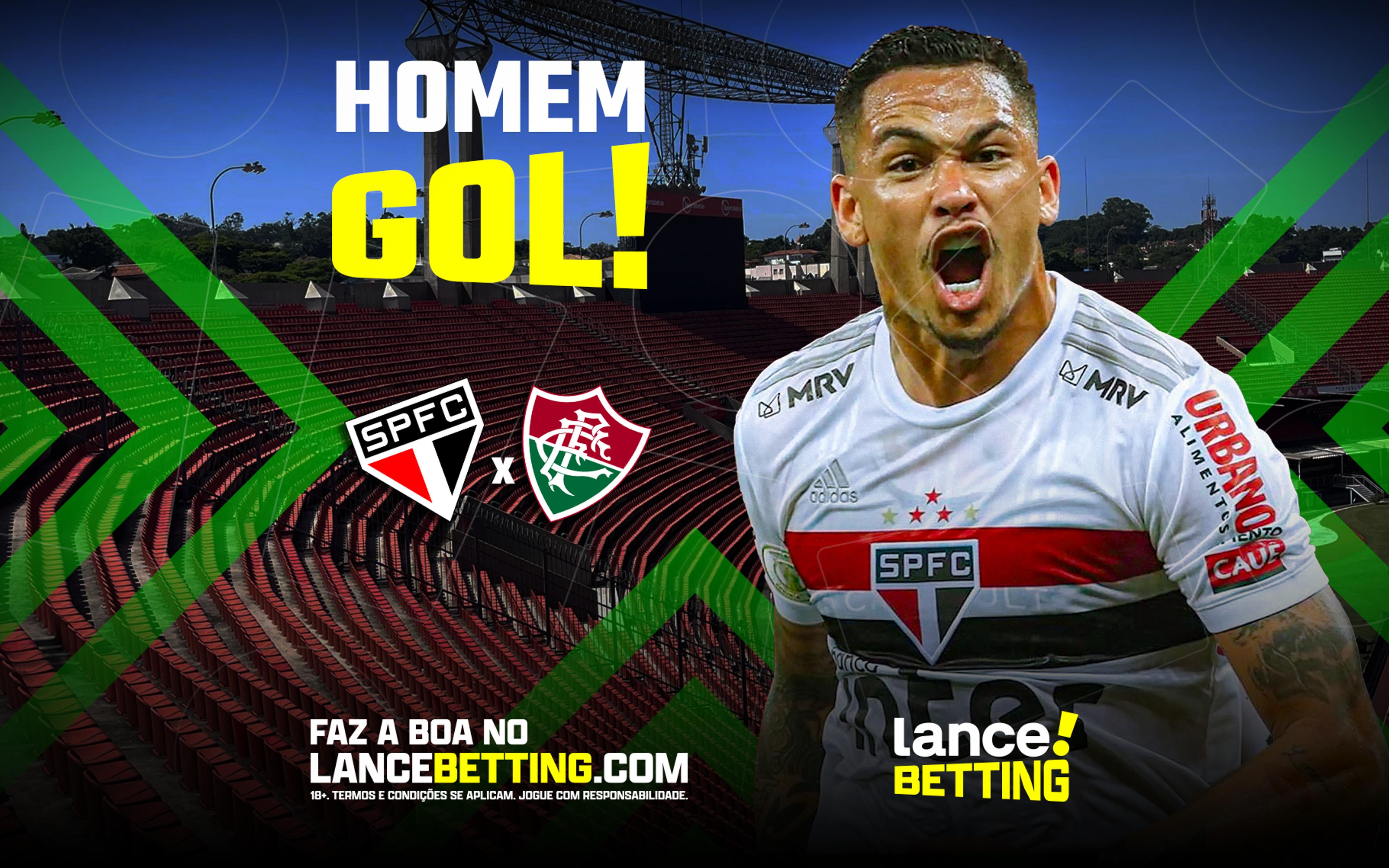 Aposte R$100 e fature R$286 com gol de Luciano a qualquer momento contra o Fluminense!