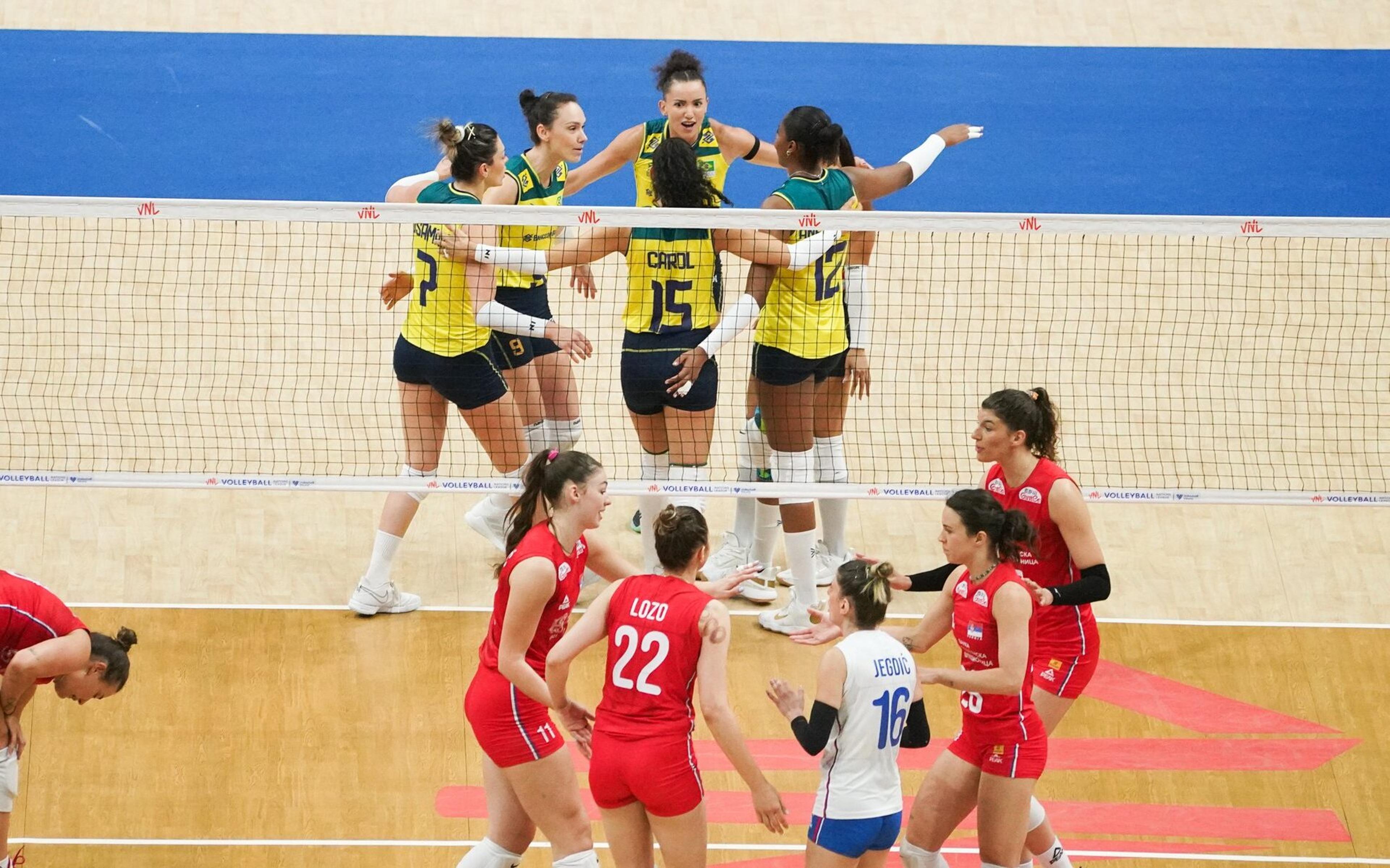 Brasil não decepciona e vence a Sérvia pela Liga das Nações de Vôlei Feminino