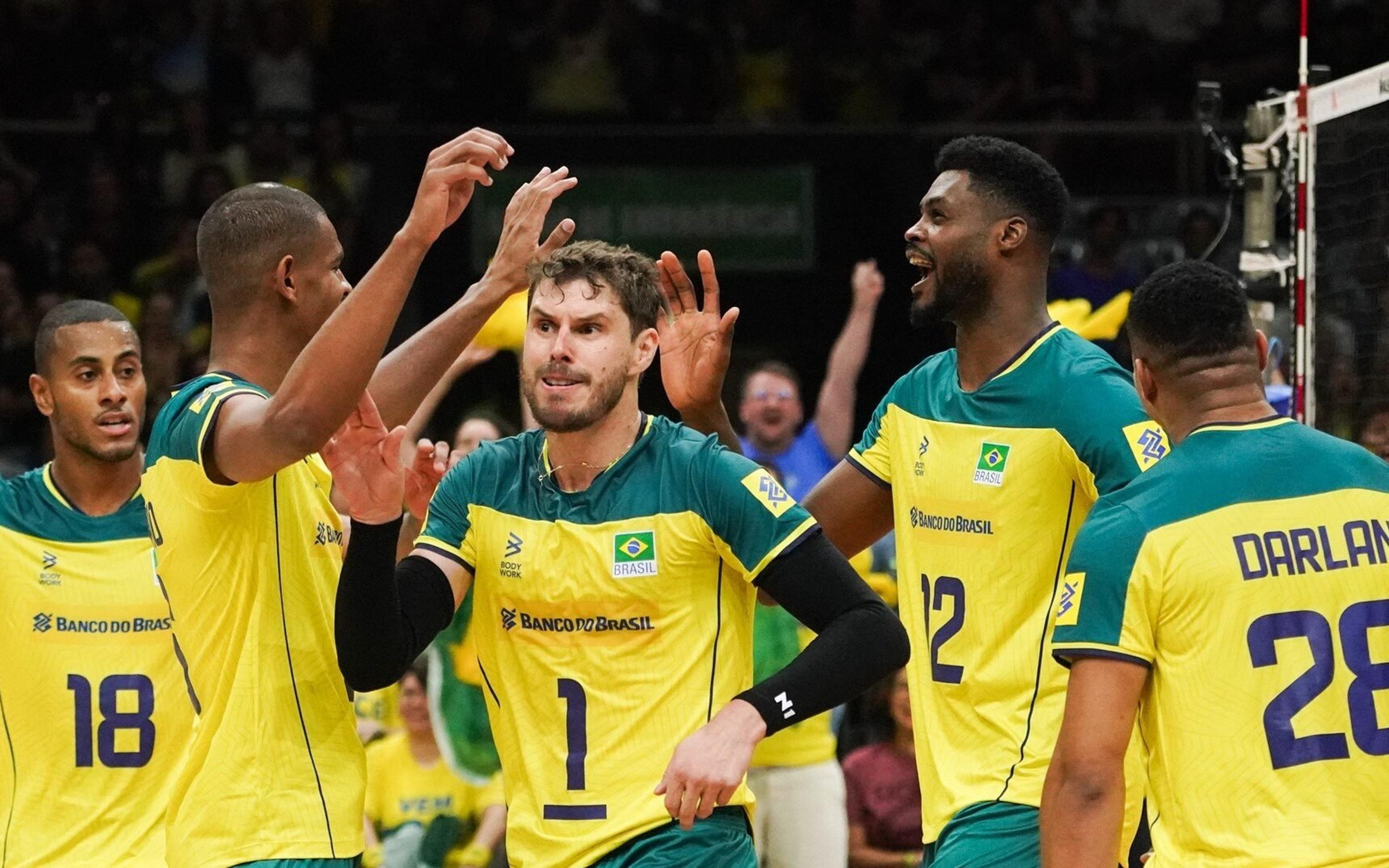 Em partida emocionante, Seleção Brasileira Masculina de Vôlei vence a Argentina na Liga nas Nações