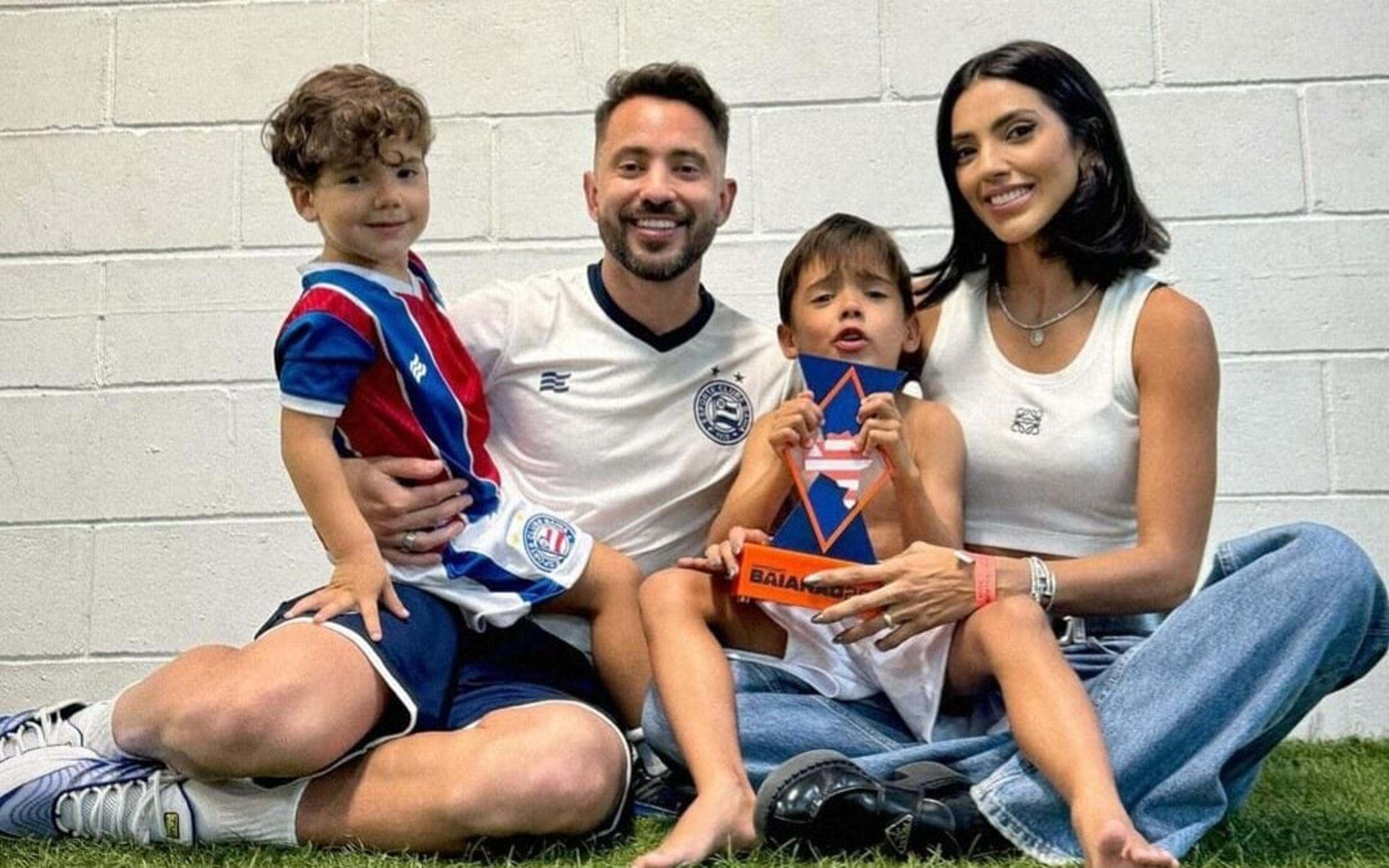 Filho de Éverton Ribeiro brinca após vitória do Bahia sobre o Botafogo: ‘Chororô’