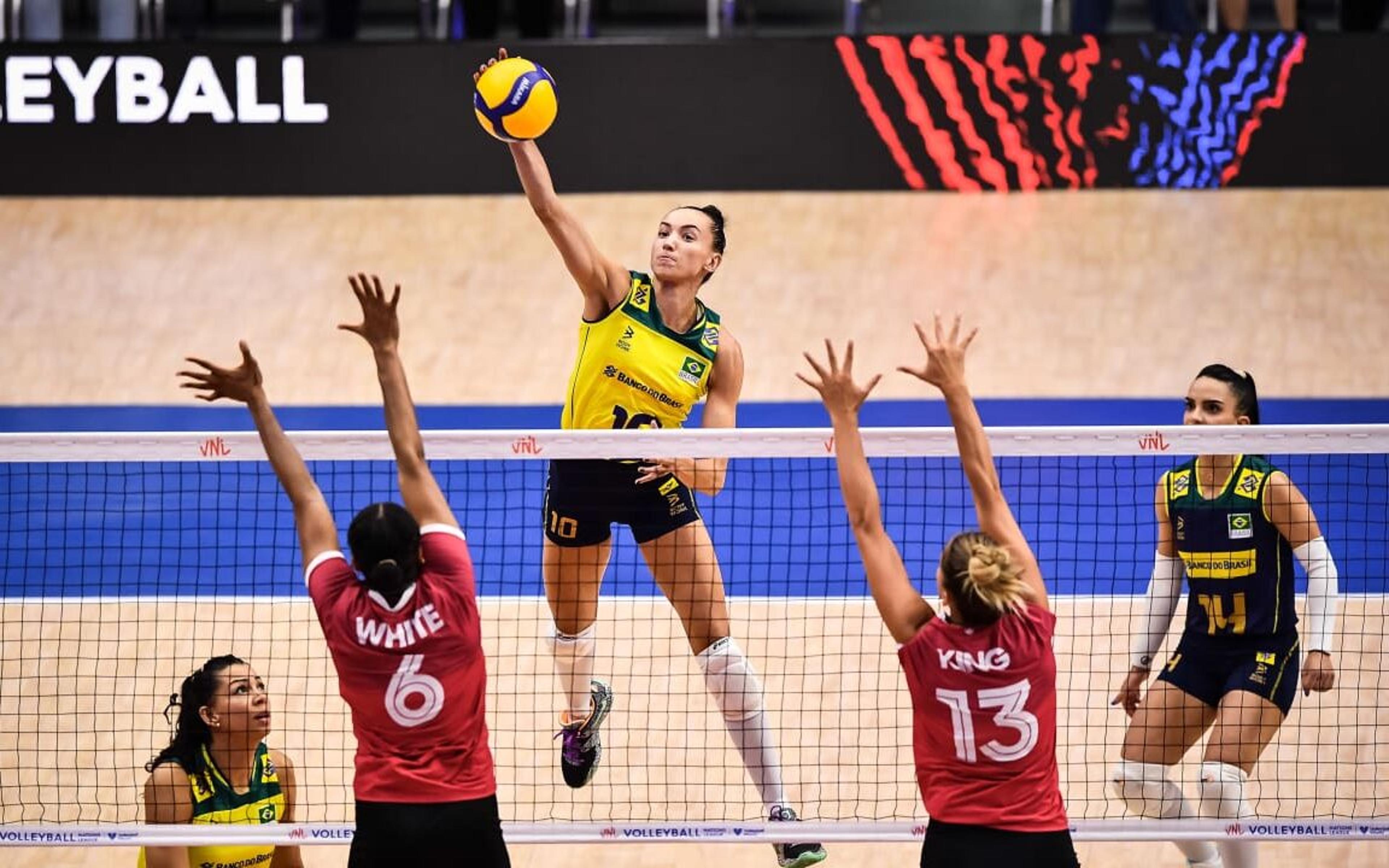 Brasil x Canadá: onde assistir e horário da Liga das Nações de Vôlei Feminino