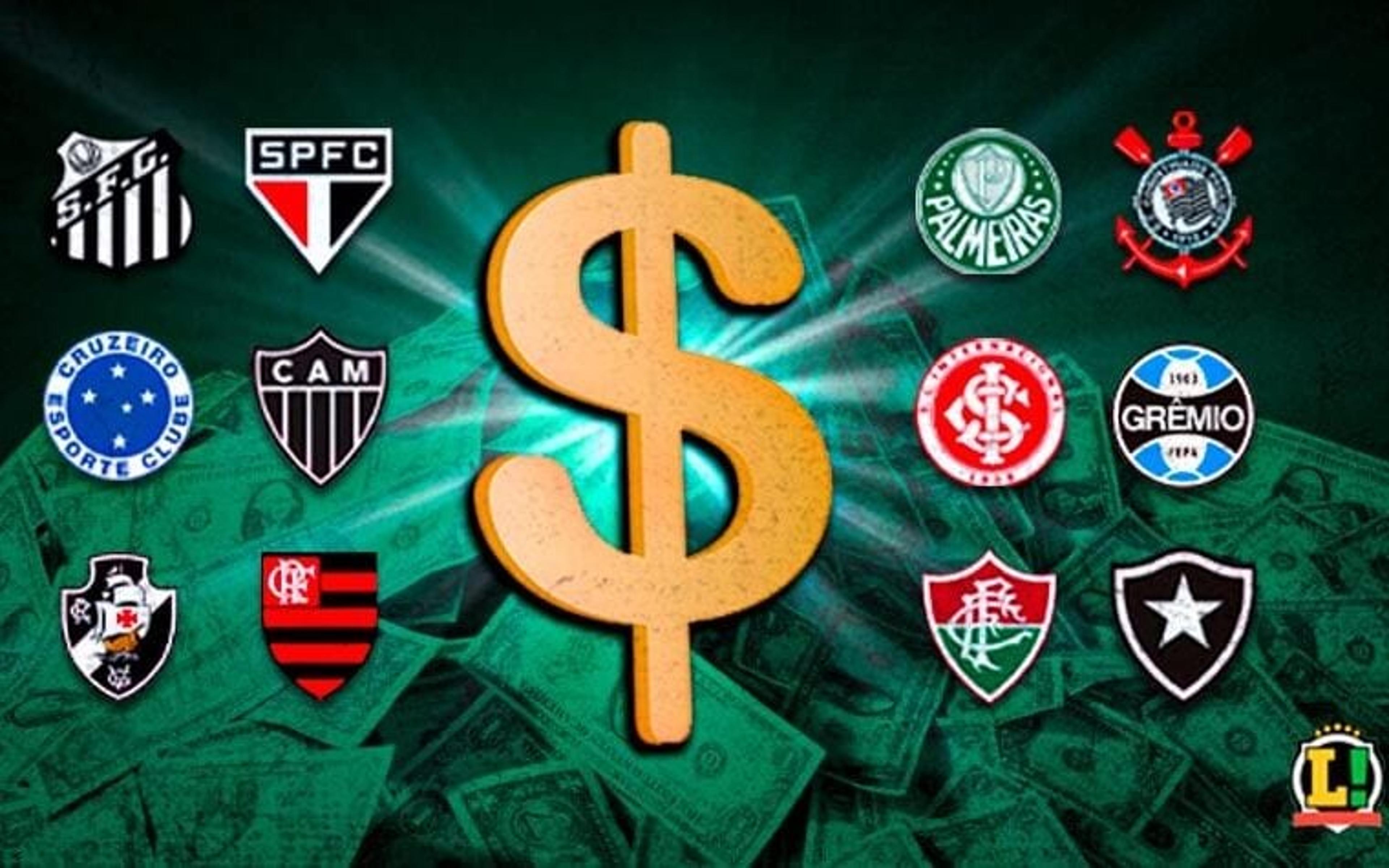 Dívidas de clubes brasileiros atingem o menor valor desde 2011; veja ranking dos endividados