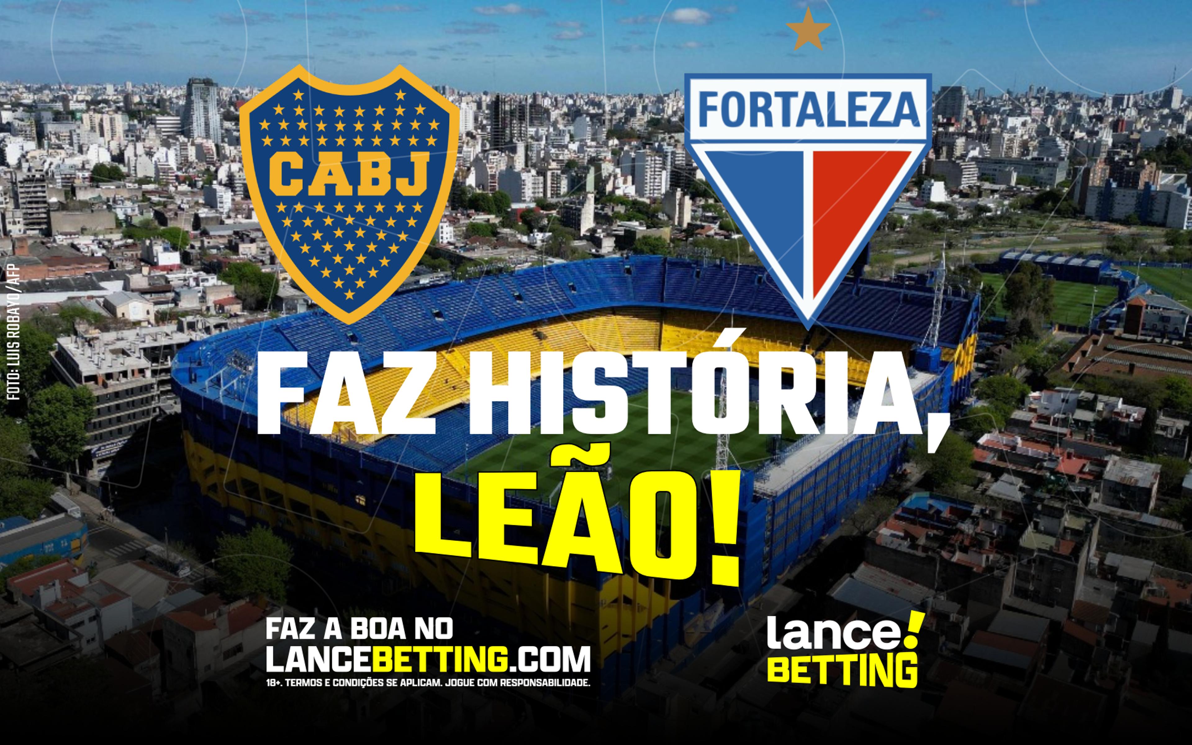 Representa, Leão! Com R$100, você leva R$845 se o Fortaleza vencer Boca e ambos marcarem!