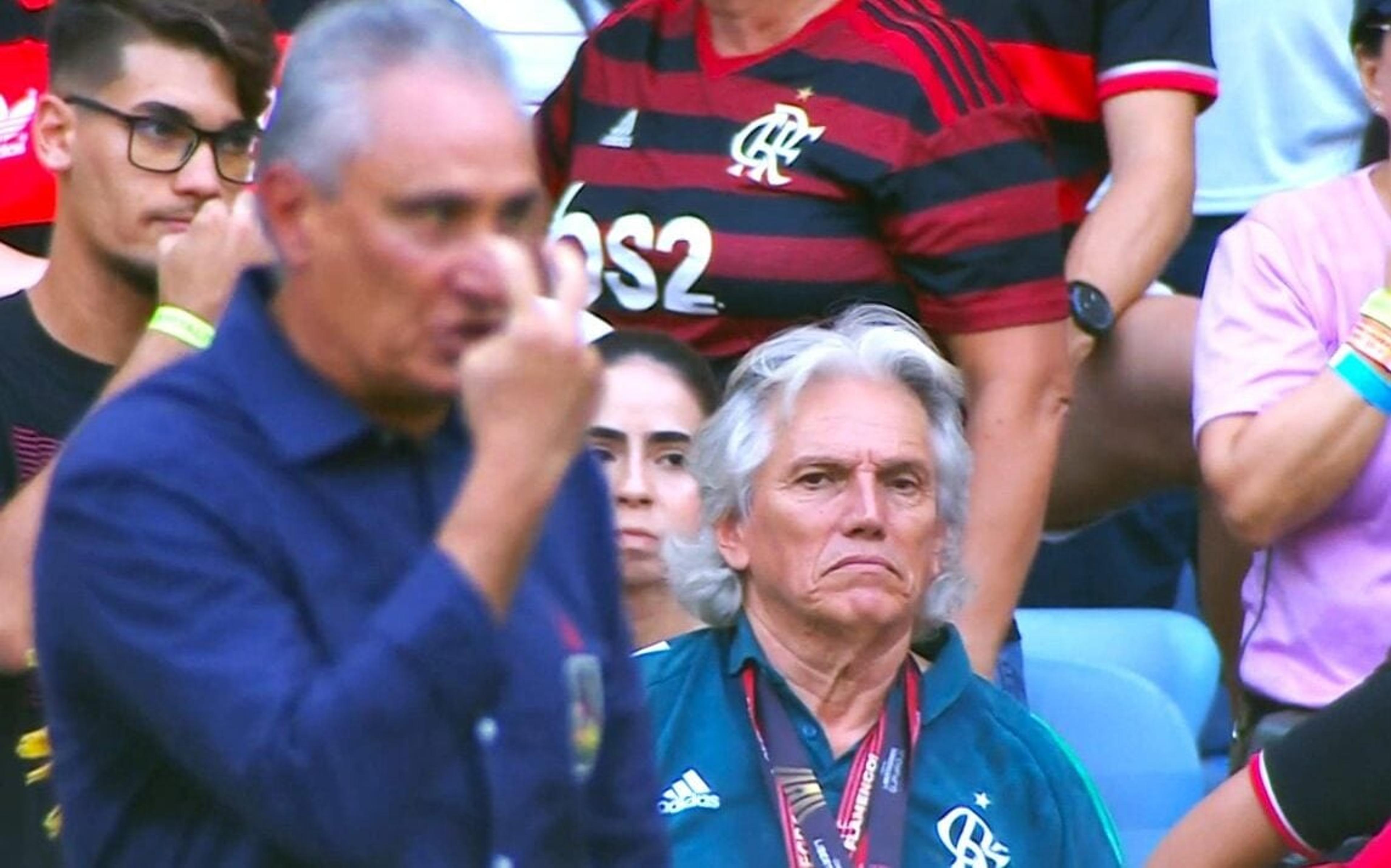 Sósia de Jorge Jesus vira piada durante transmissão de Flamengo e Corinthians: ‘Uma sombra’