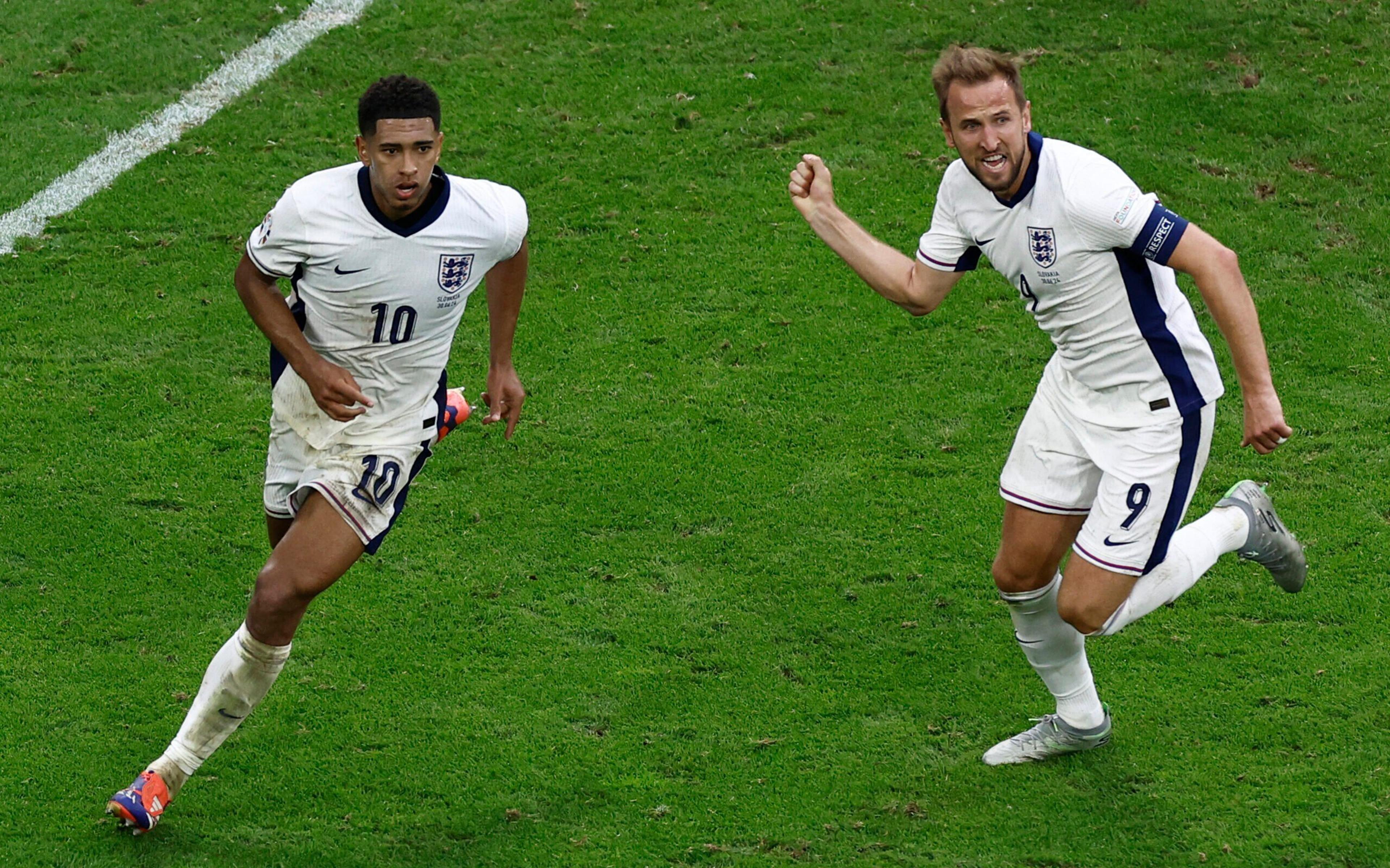 Harry Kane se derrete por pintura de Bellingham em jogo da Inglaterra na Eurocopa