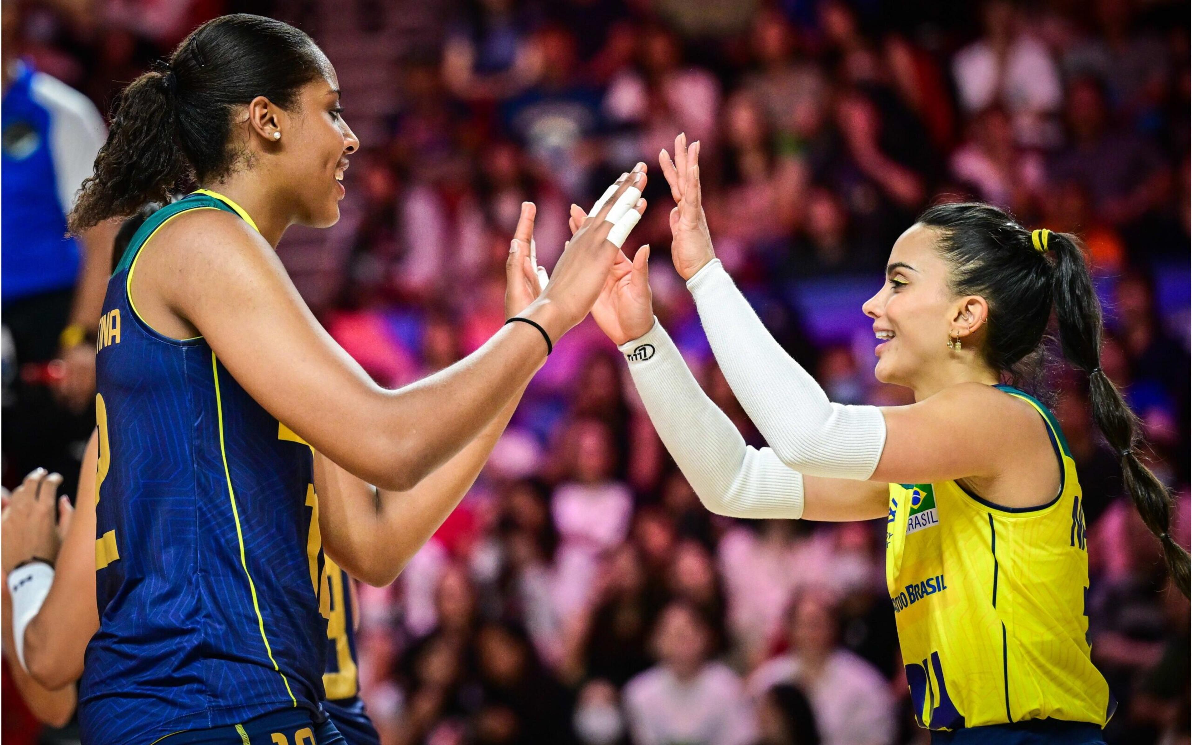 Brasil faz 3 a 0 na Bulgária e continua 100% na Liga das Nações de Vôlei Feminino