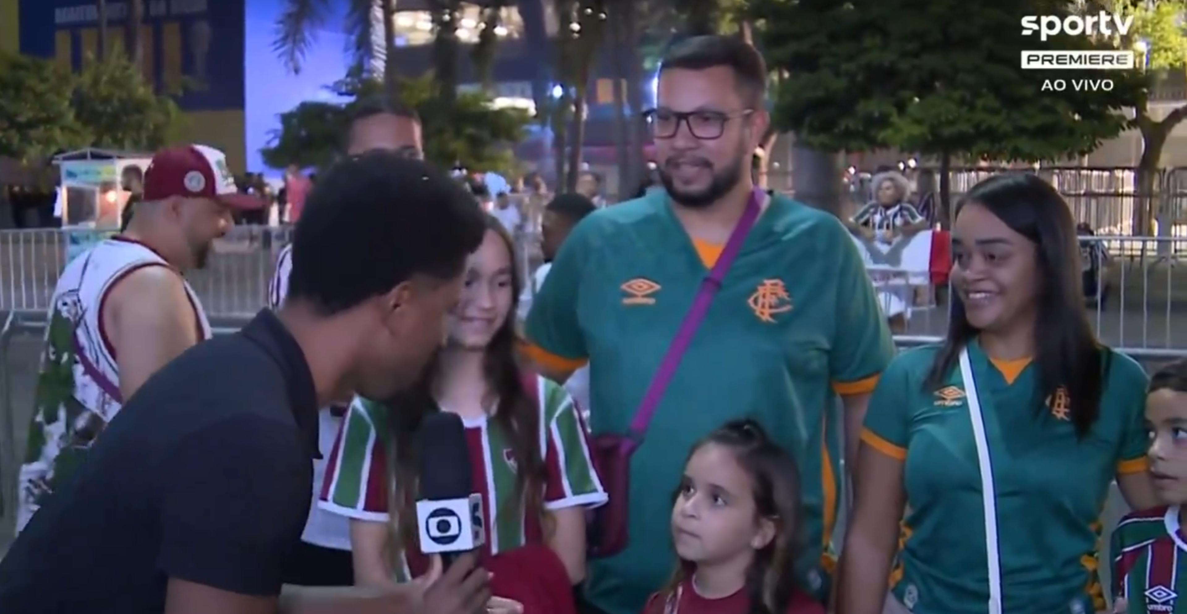 Menina que viralizou no jogo do Fluminense vai a São Januário a convite do Vasco