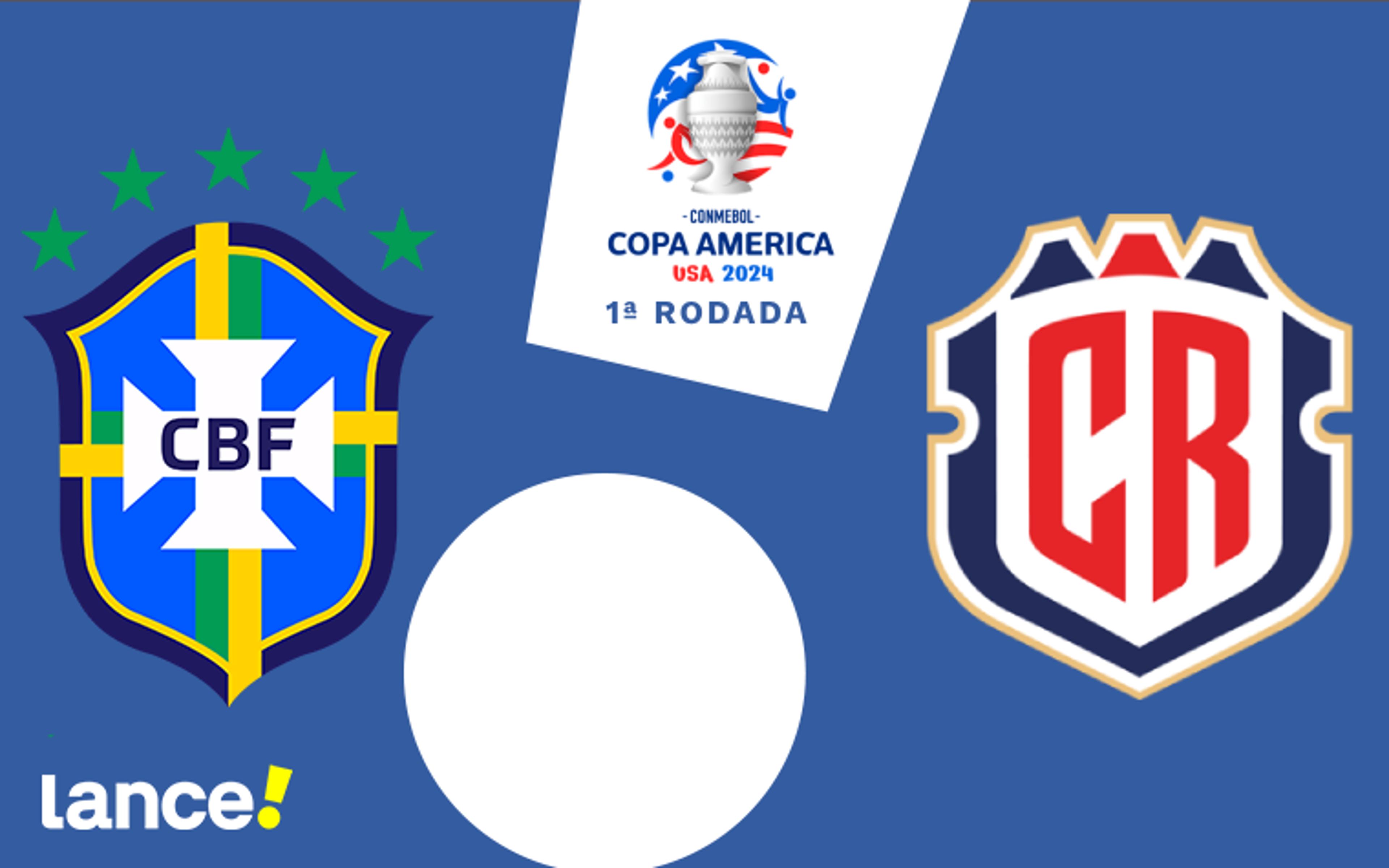 Brasil x Costa Rica: onde assistir ao vivo, horário e escalações do jogo pela Copa América