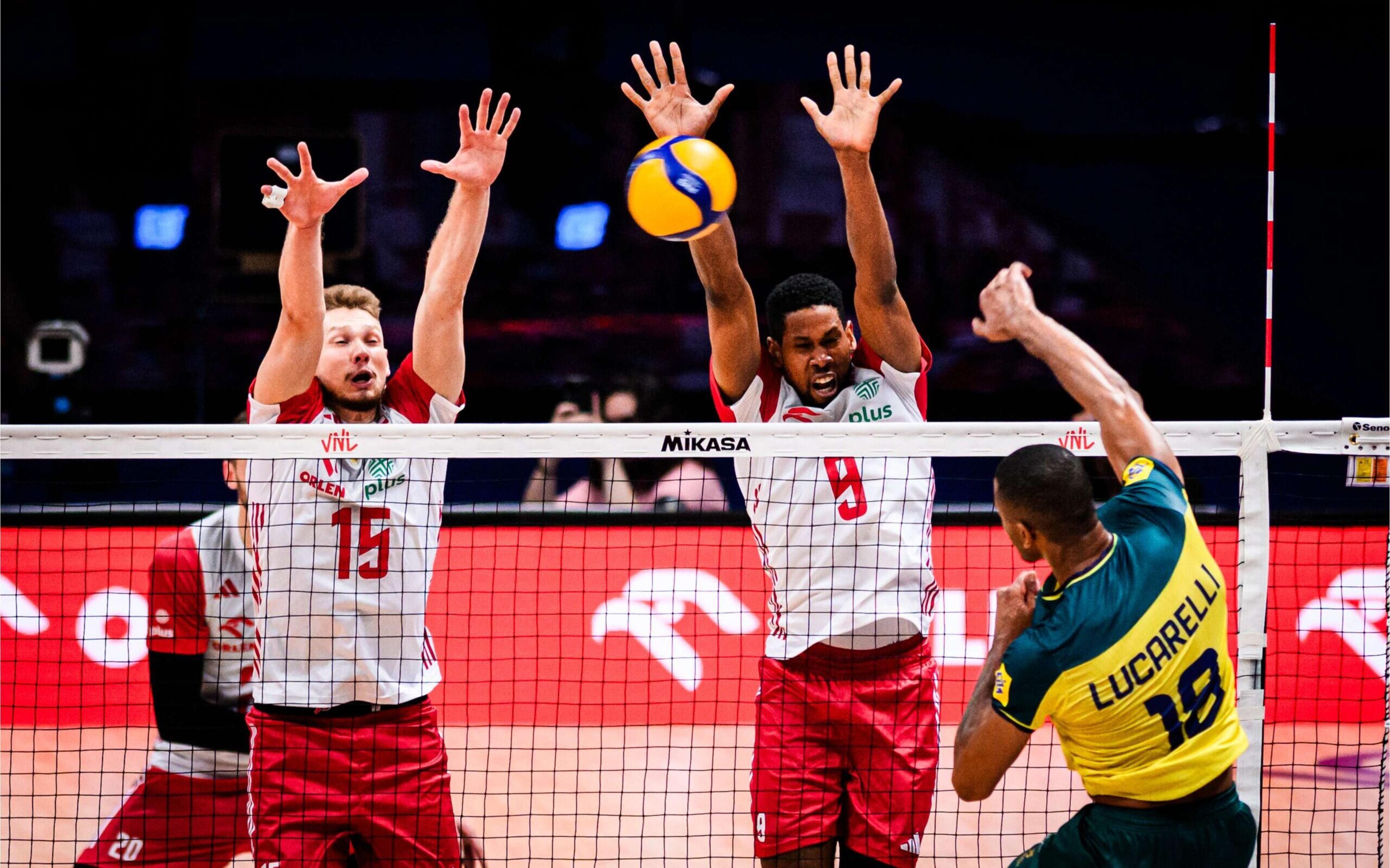 Brasil perde para Polônia e se despede da Liga das Nações de Voleibol Masculino