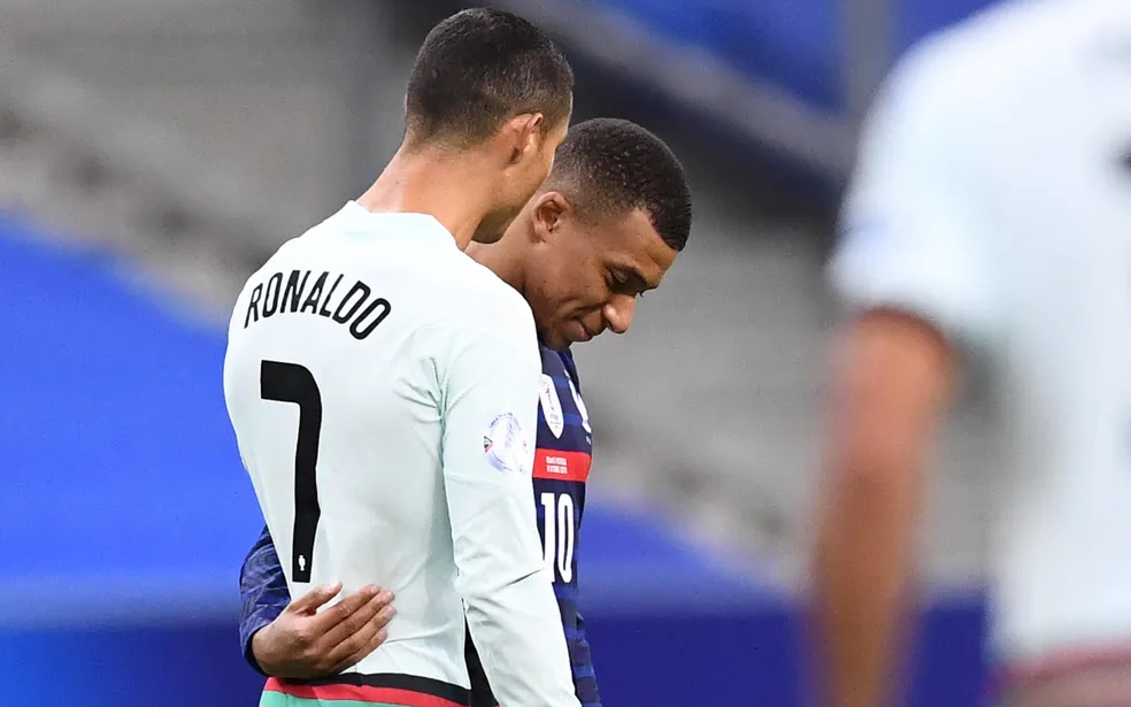 Mbappé se declara para Cristiano Ronaldo antes de duelo pelas quartas da Eurocopa